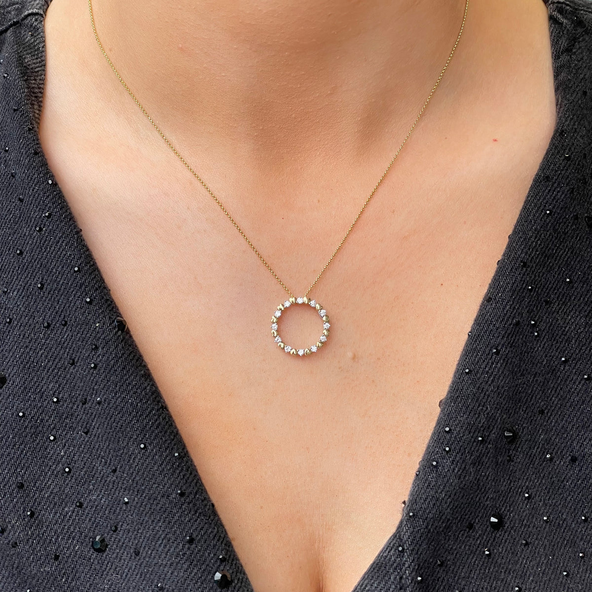 18ct Gold Diamond Eternity Necklace | 0.28ct