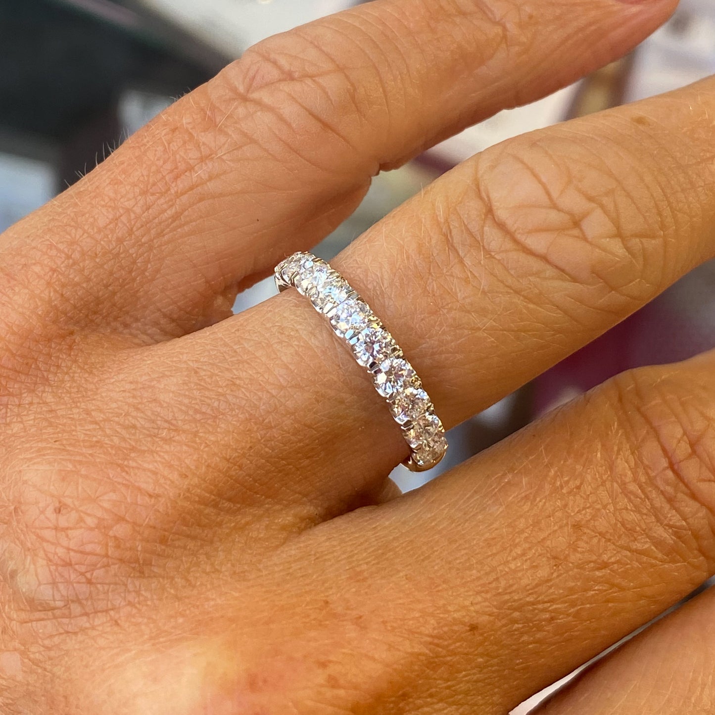 18ct Gold Eternity Ring | Lab Grown 1.03ct - John Ross Jewellers