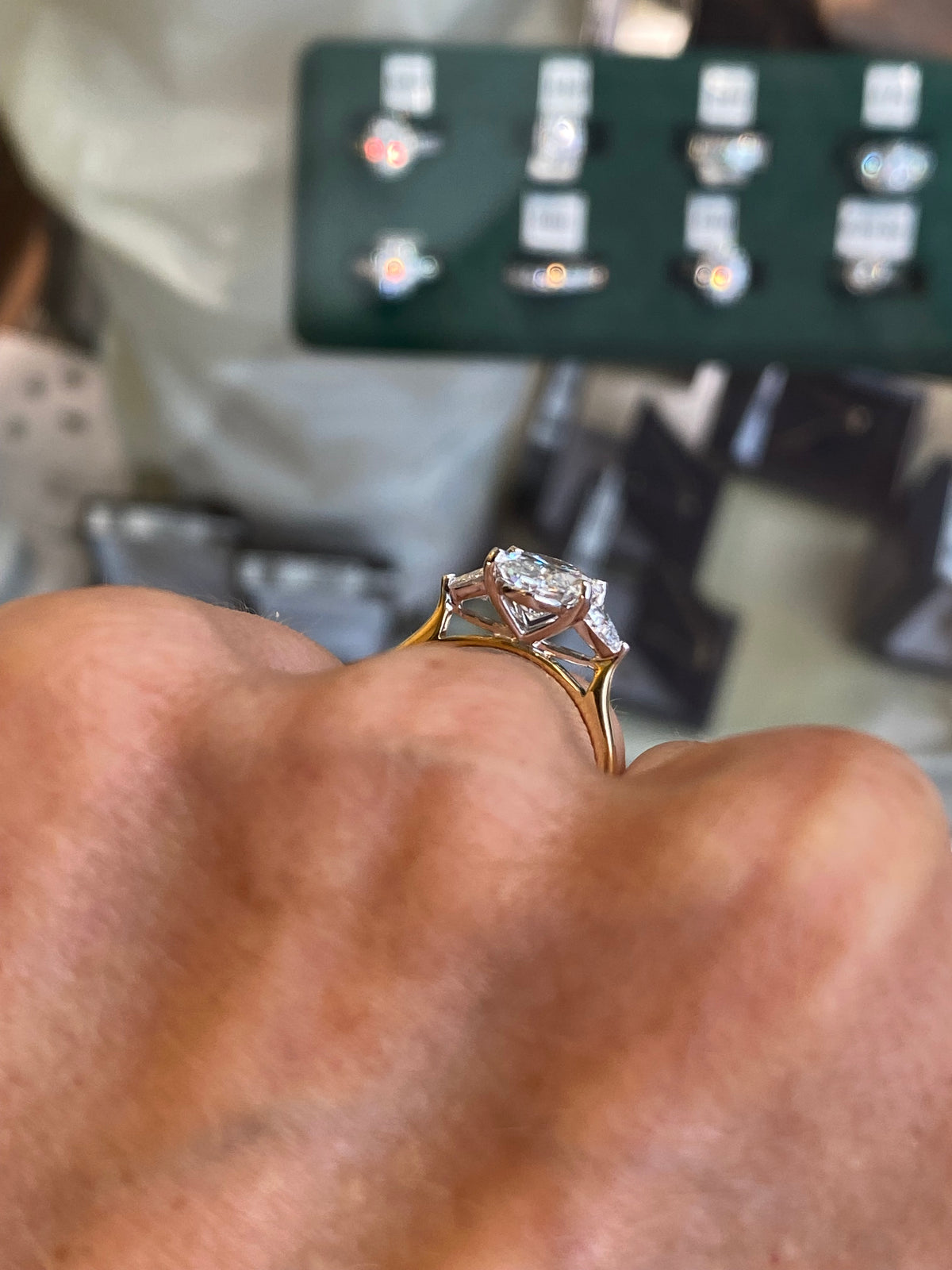 18ct Gold Trilogy Engagement Ring | Lab Certificated 2.55ct