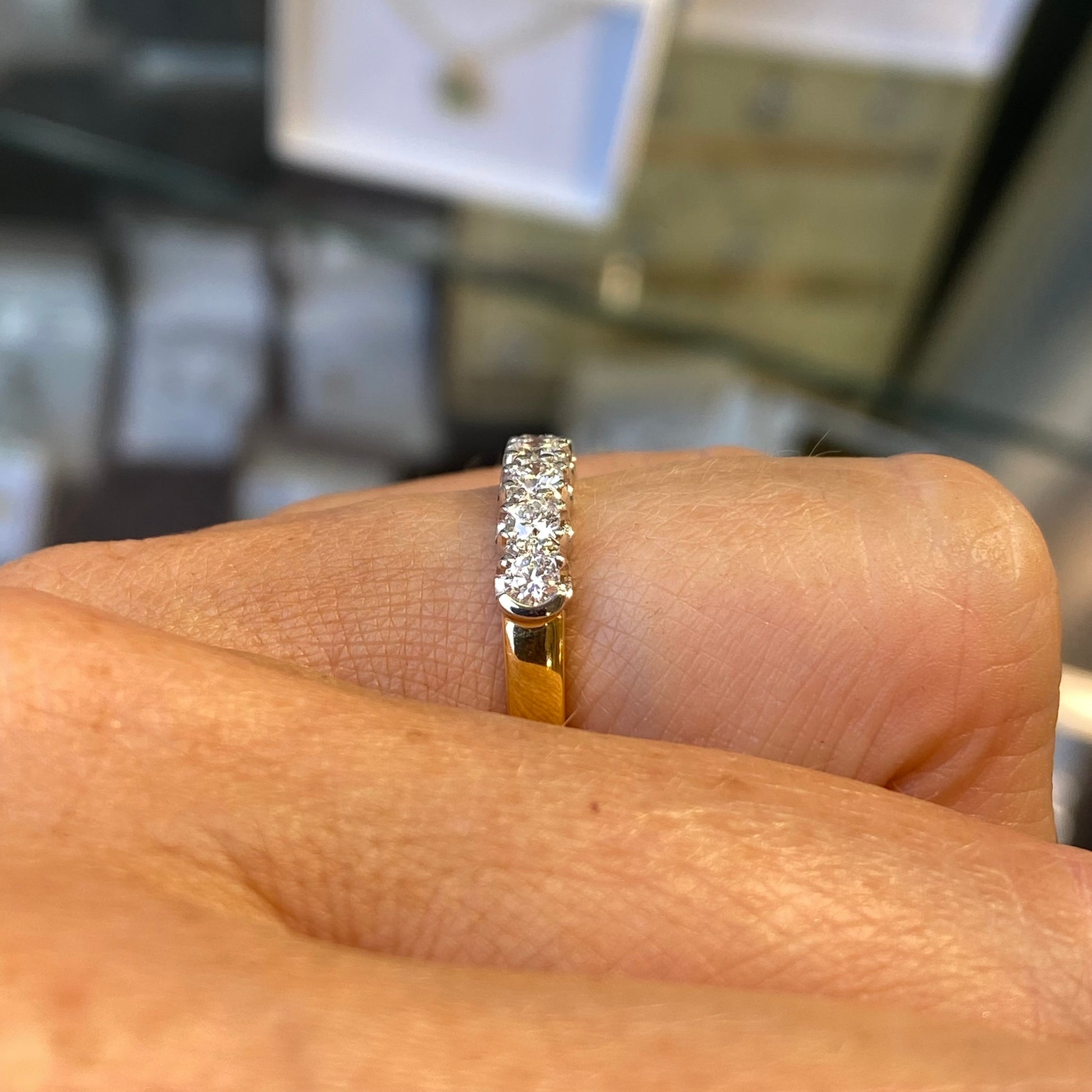 18ct Gold Seven Stone Diamond Eternity Ring | 0.60ct - John Ross Jewellers