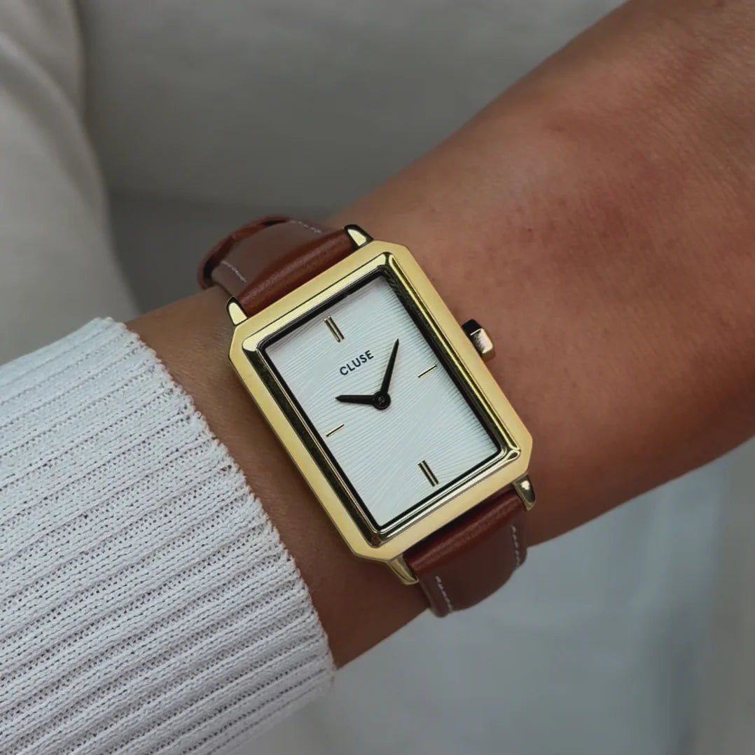 CLUSE Fluette Leather Nutshell Sand - John Ross Jewellers