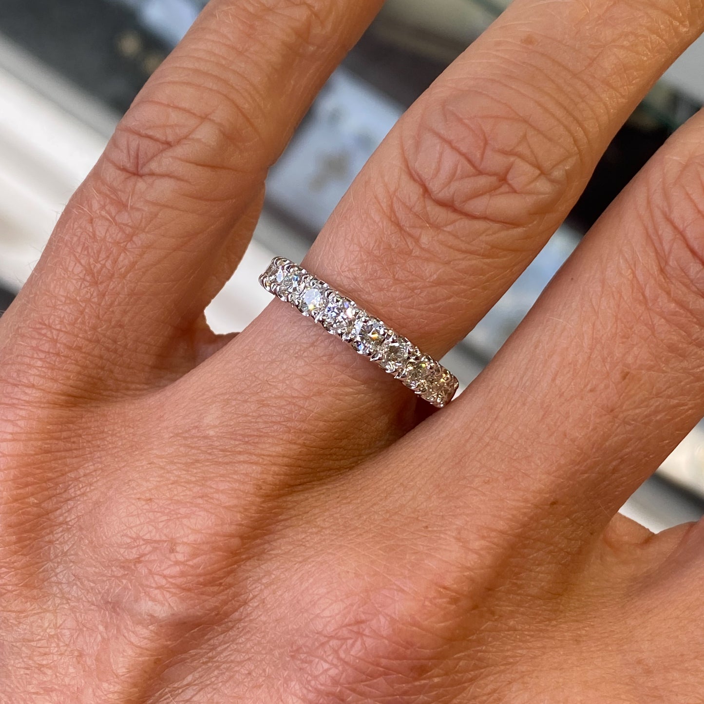 18ct White Gold Diamond Eternity Ring 1.03ct