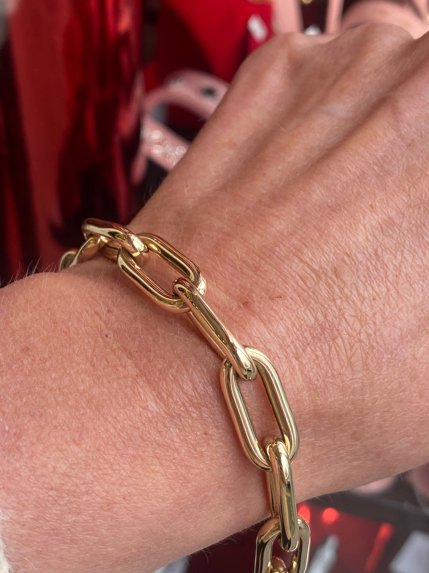 14ct Gold Super Chunky Paper Link Bracelet | Limited Edition
