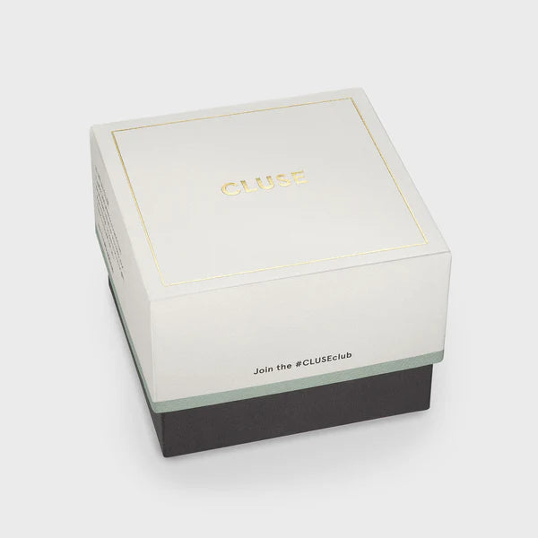 Gift Box Féroce Mini Watch Steel, Black & Chain Bracelet, Gold Colour