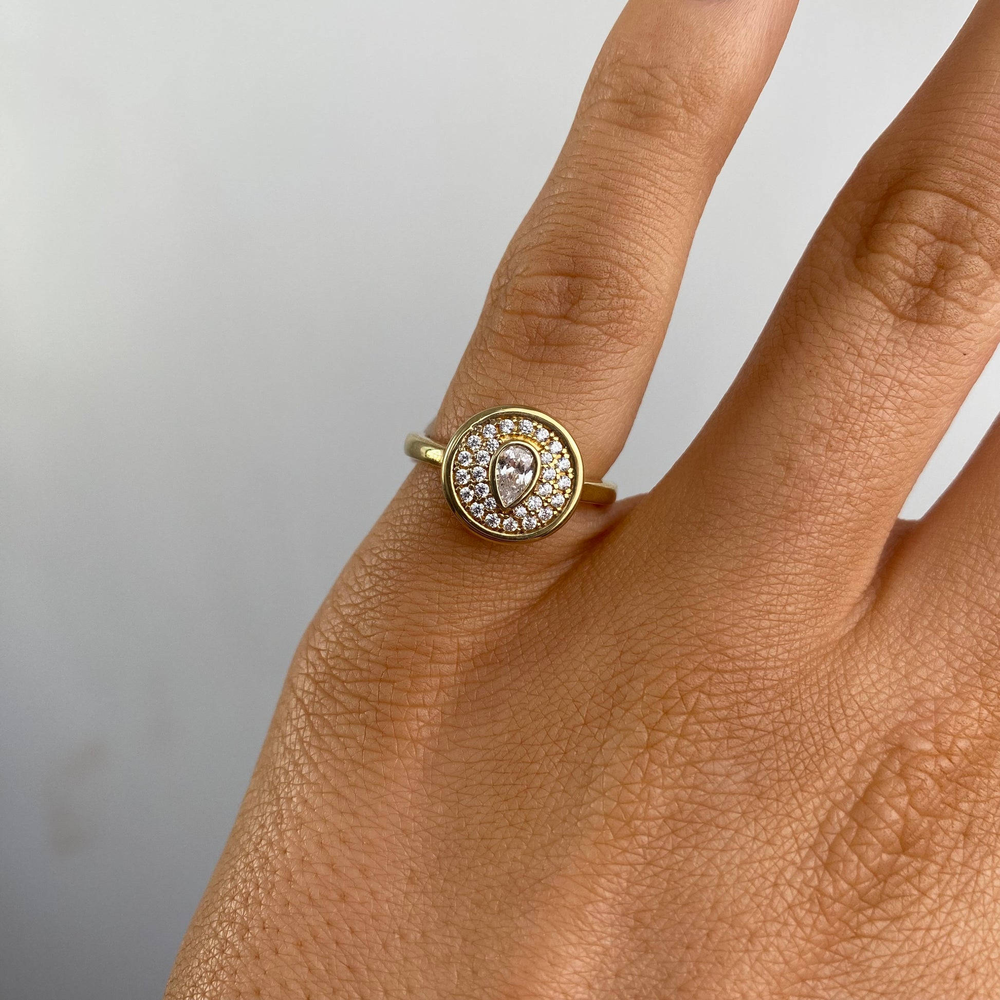 Sunshine Oval CZ Cluster Ring - John Ross Jewellers