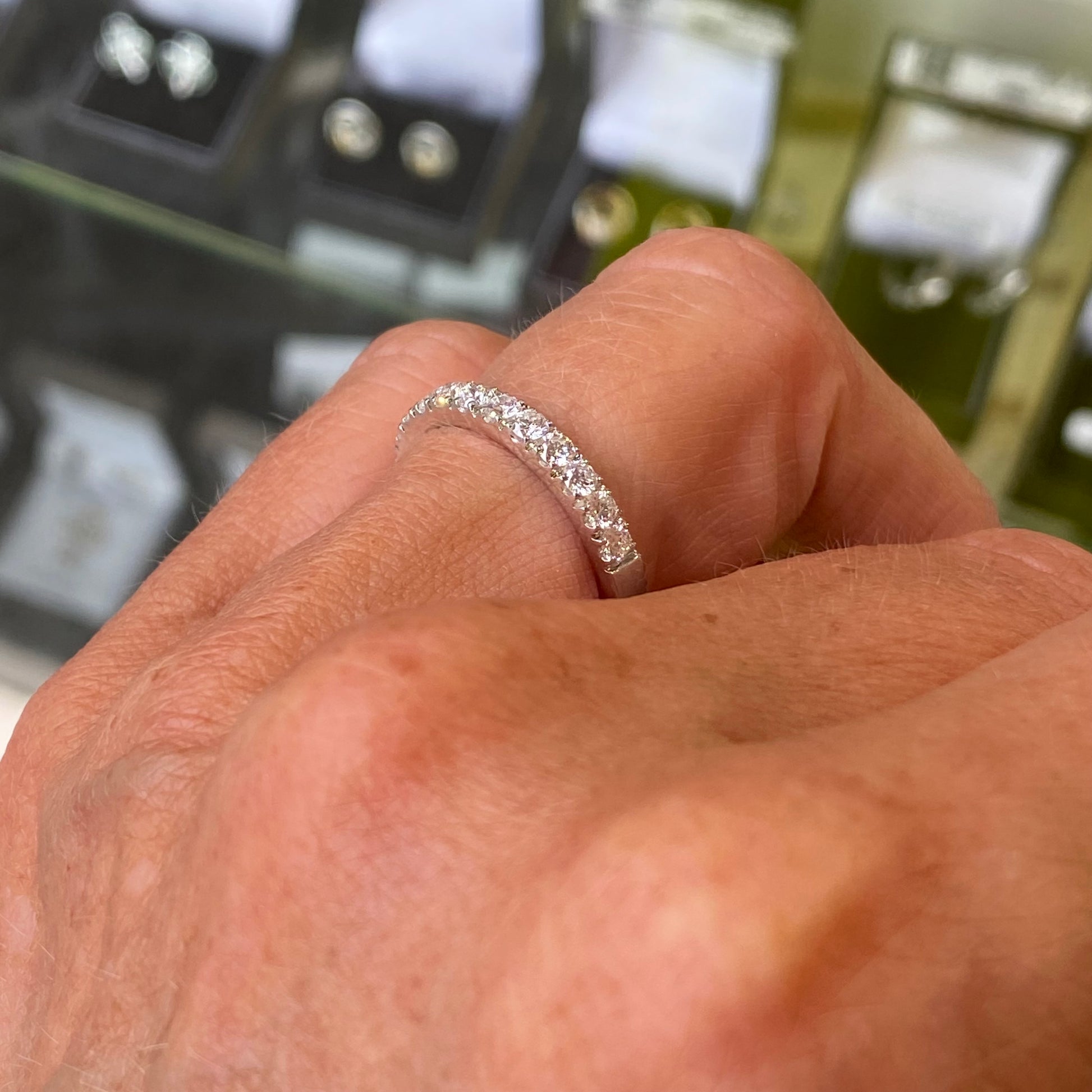 18ct White Gold Diamond Eternity Ring | 0.64ct - John Ross Jewellers
