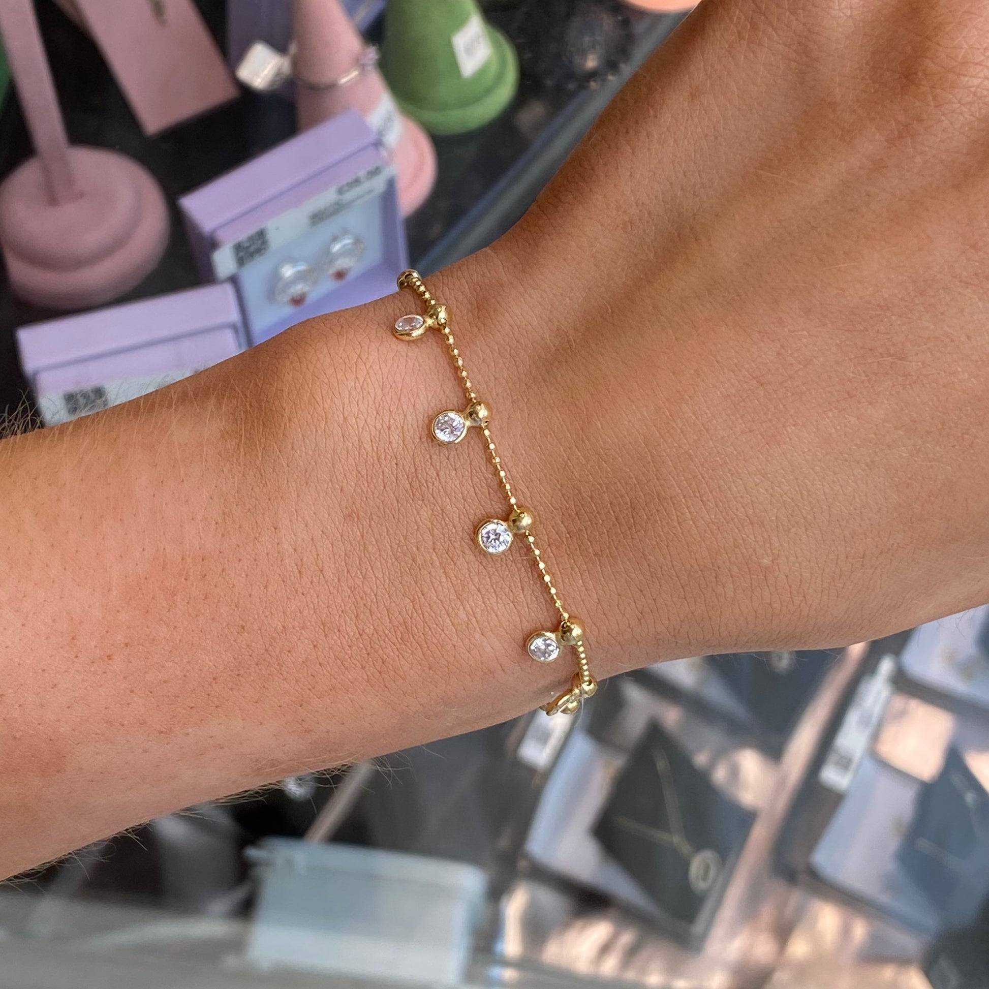 Sunshine CZ Drops Beaded Bracelet - John Ross Jewellers