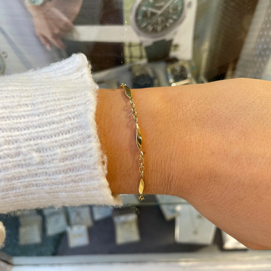 9ct Gold Puffed Twist Bracelet - John Ross Jewellers