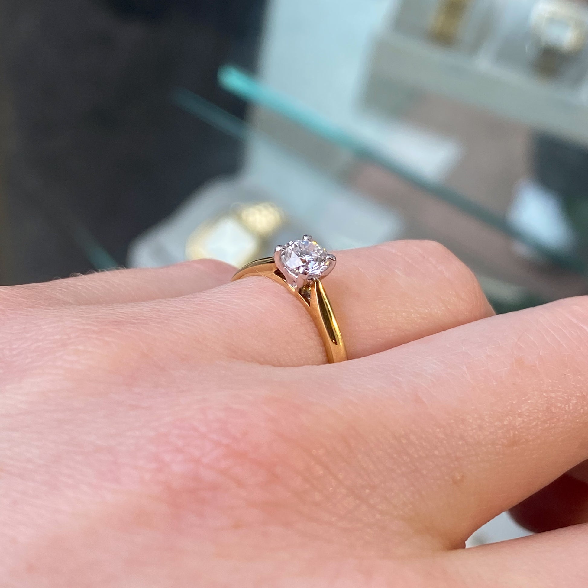 18ct Gold Diamond Solitaire Engagement Ring | 0.40ct - John Ross Jewellers