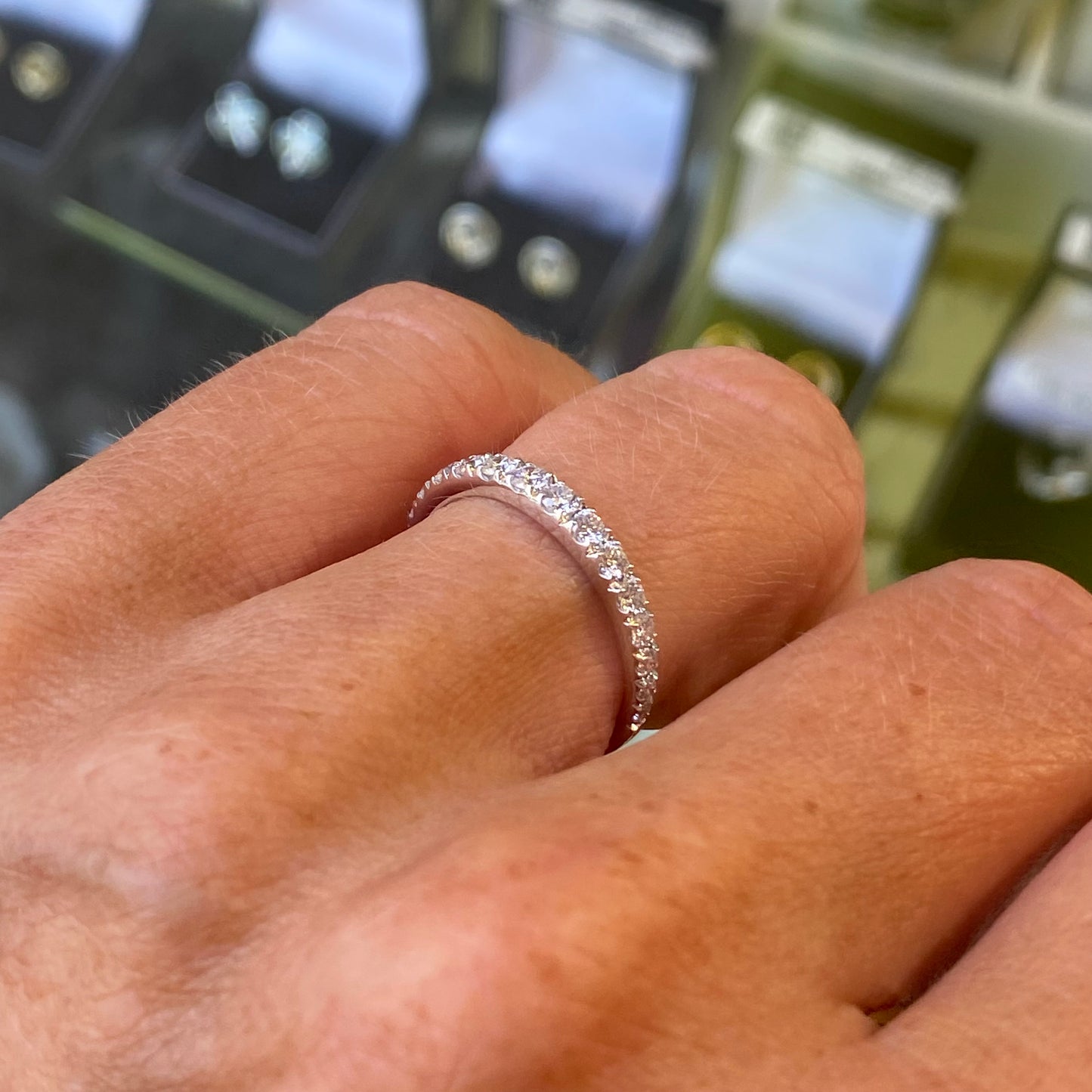 18ct Gold Diamond Eternity Ring 0.53ct | Graduated - John Ross Jewellers