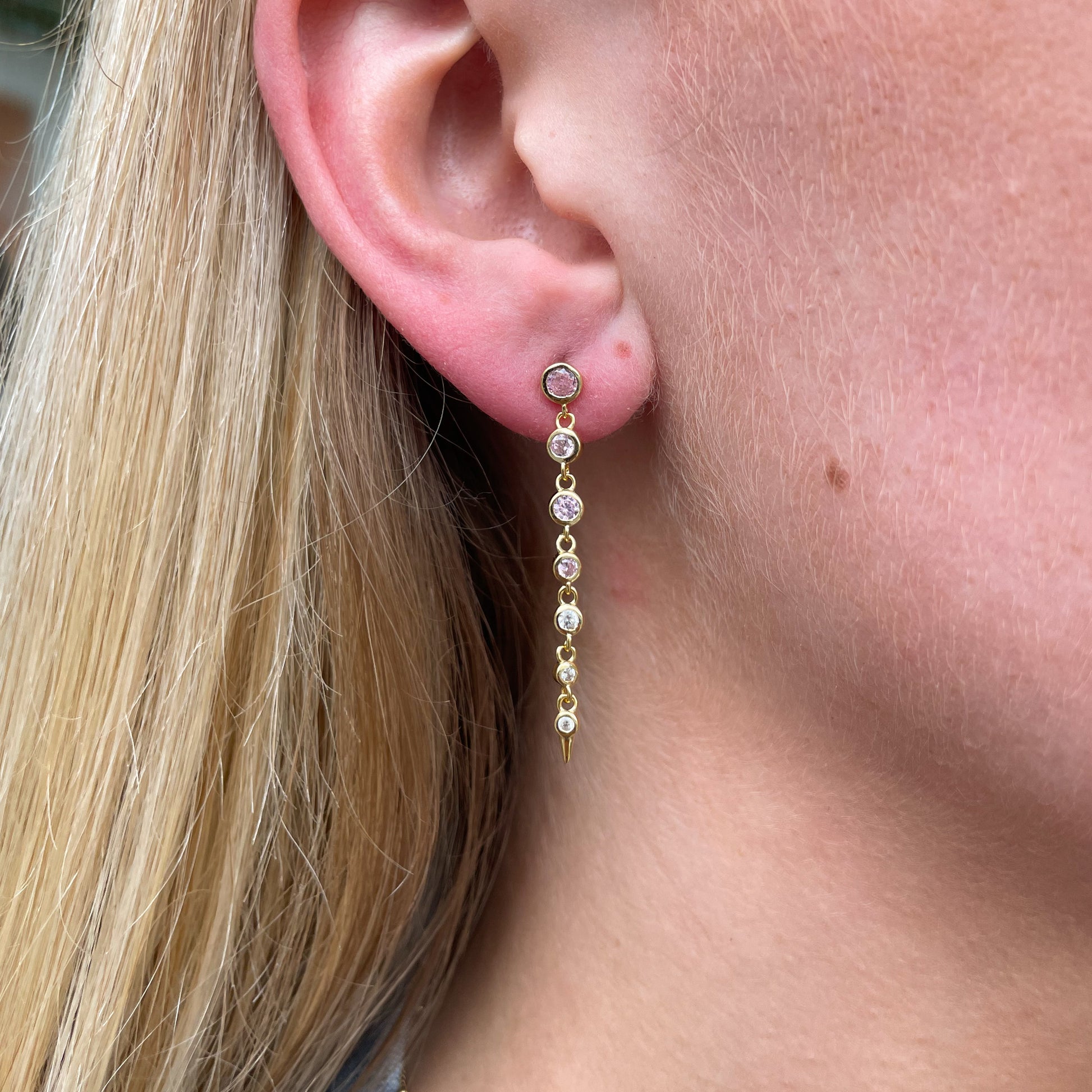 Sunshine Raindrop Drop Earrings | Baby Pink - John Ross Jewellers
