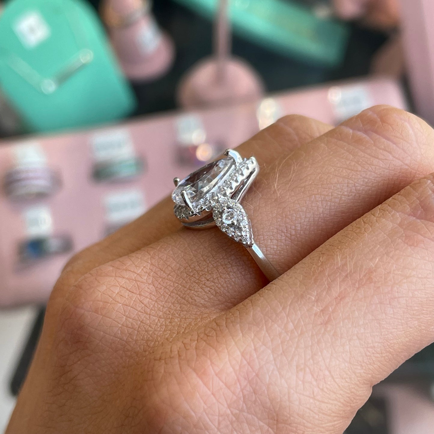 Silver Emilie Ring by Comero featuring a sleek, polished band with elegant design details.