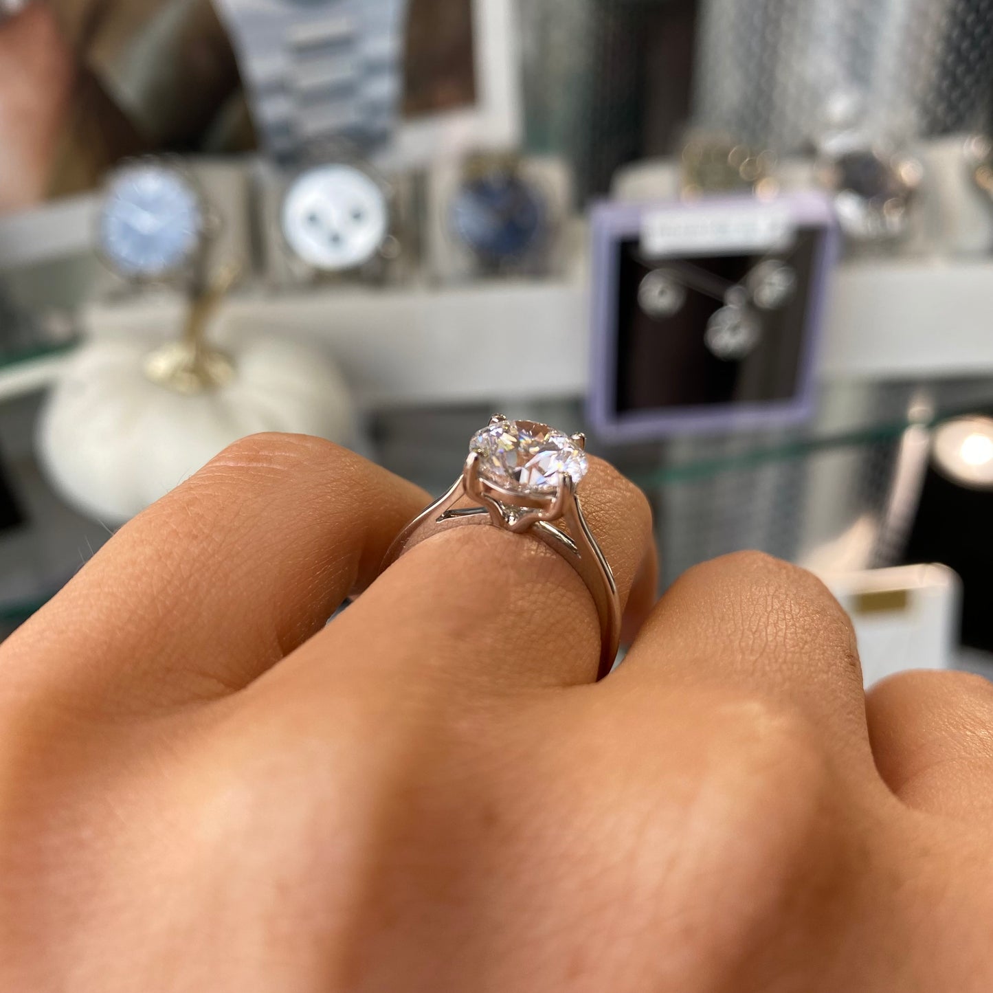 Platinum Solitaire Engagement Ring | Certificated Lab 2.75ct - John Ross Jewellers