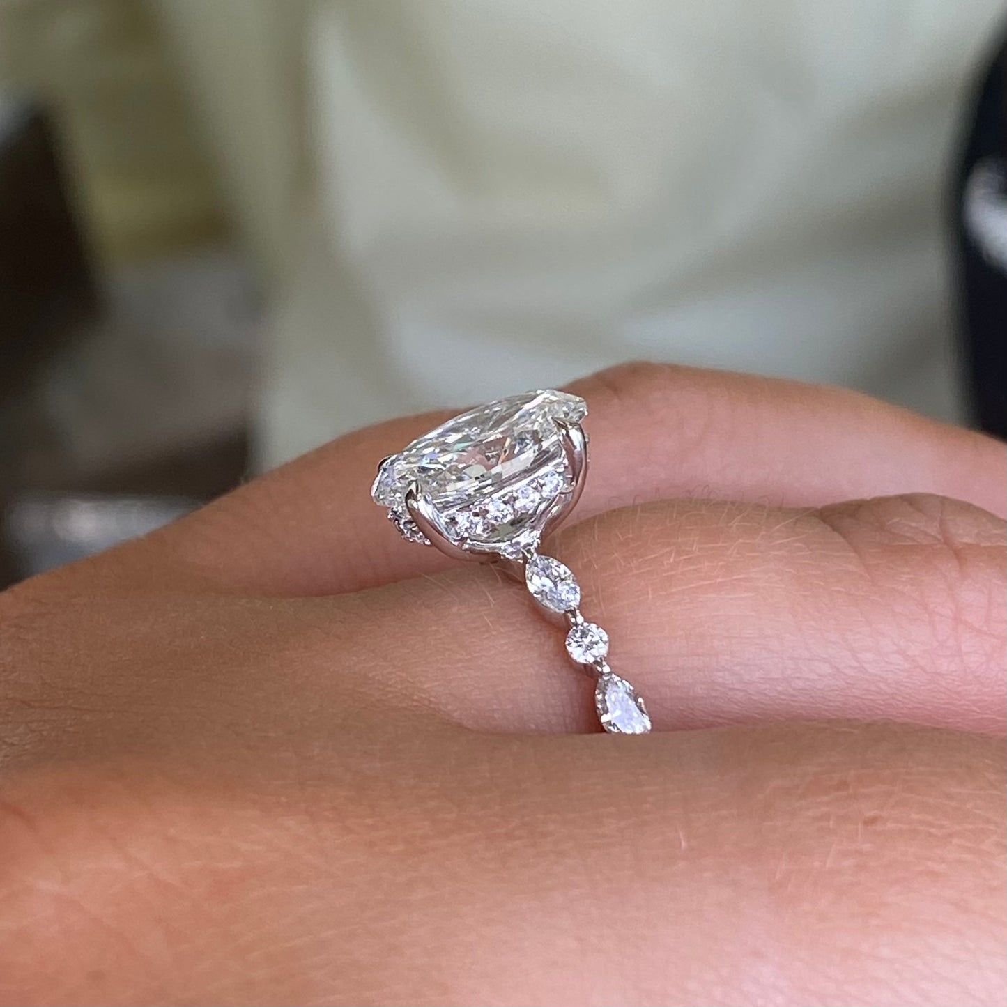 Platinum Oval Solitaire Engagement Ring | 2.03ct Certificated Lab