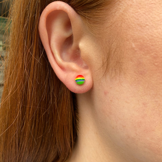 Rainbow Sphere Stud Earrings - John Ross Jewellers