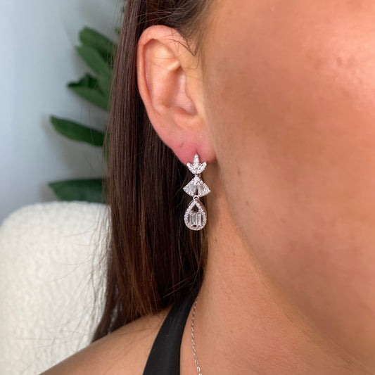 Silver Artemis Drop Earrings - John Ross Jewellers