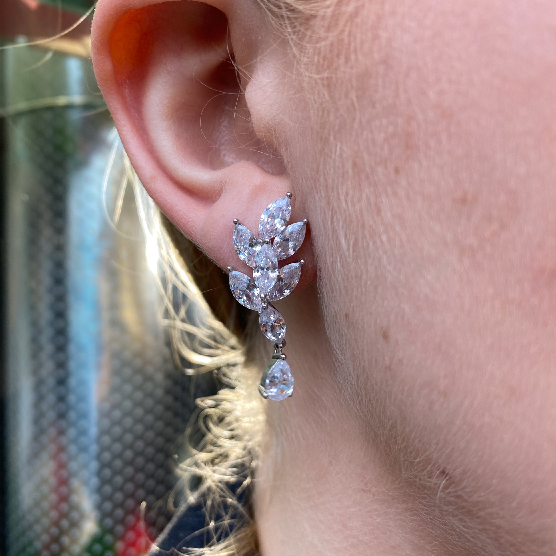 Silver Lorelei Winged CZ Drop Earrings - John Ross Jewellers