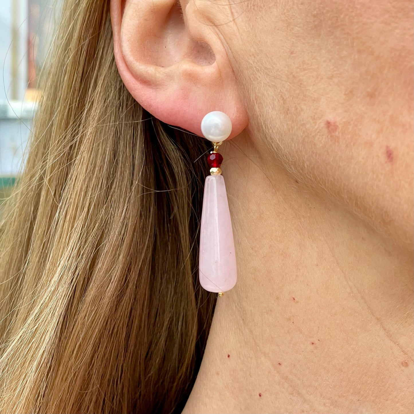 Baroque Drop Earrings | Oia | Pearl & Quartz - John Ross Jewellers