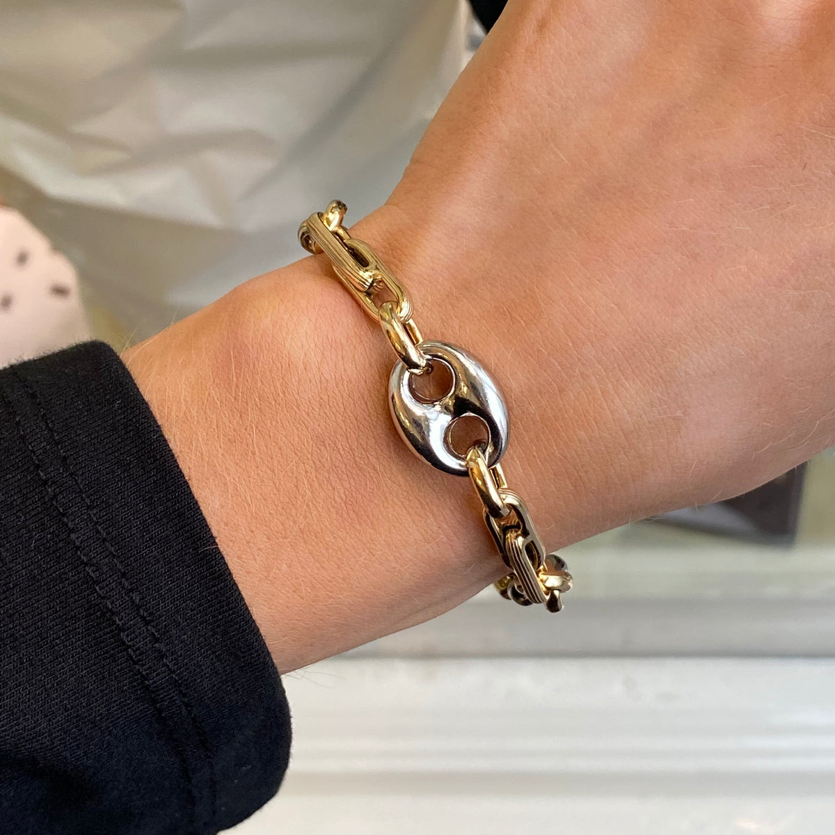 Sunshine Chunky Two Tone Bracelet | 19cm
