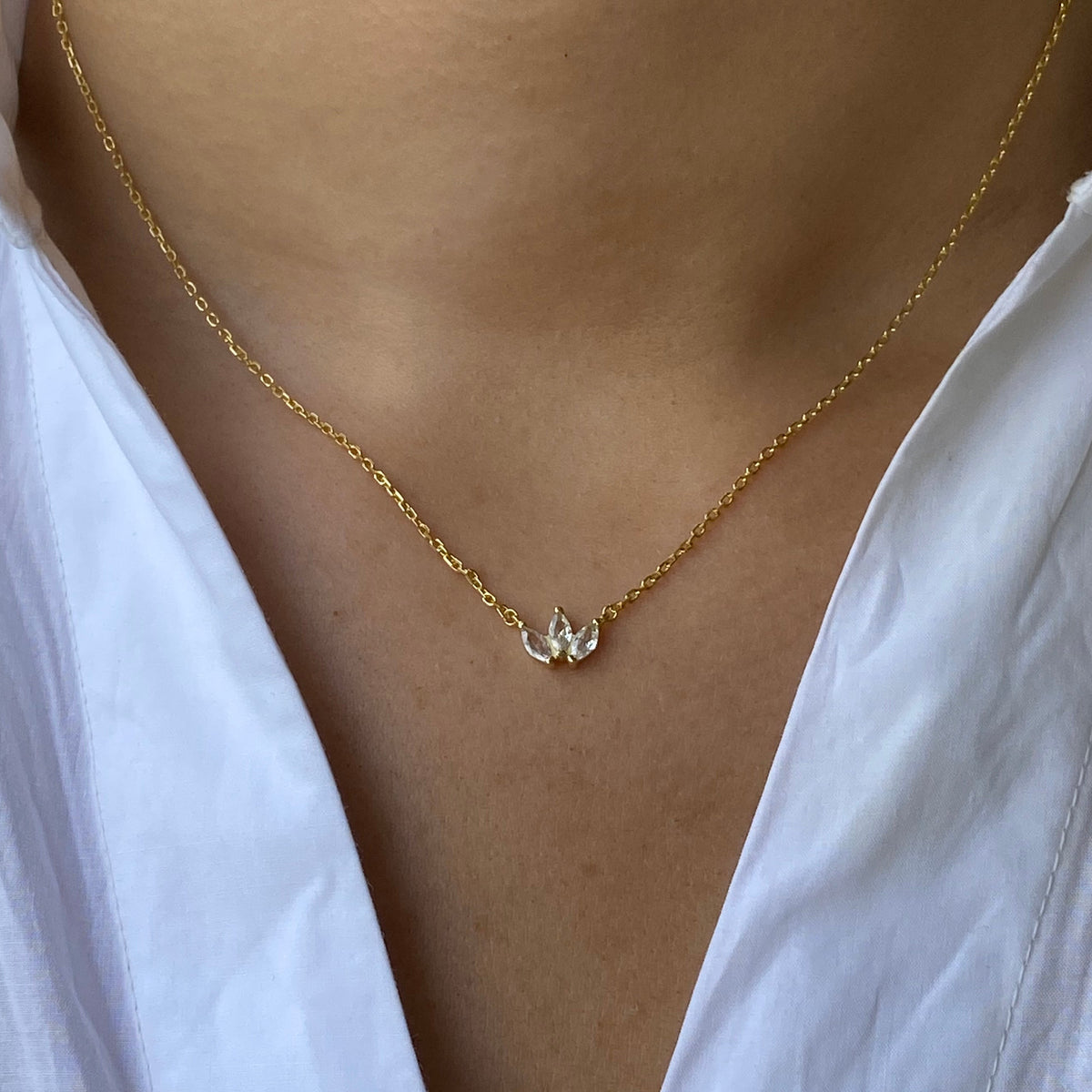 Sunshine Marquise CZ Necklace | 40 + 3cm