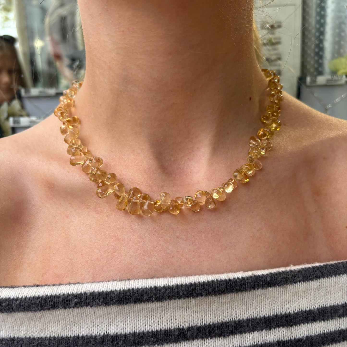REBECCA Natural Citrine Necklace