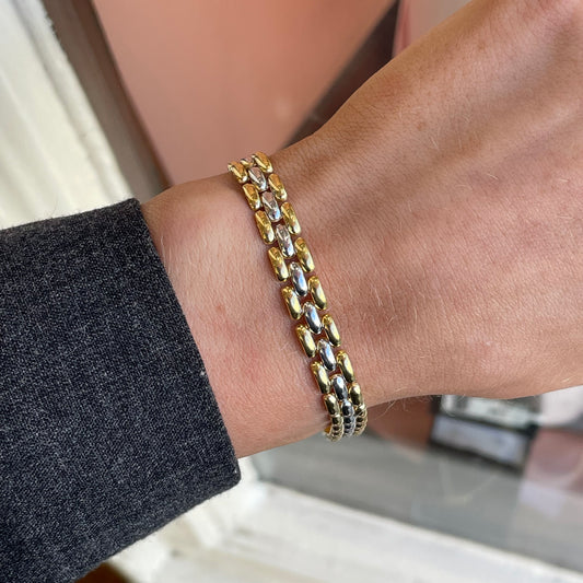 Sunshine Two Tone Panther Bracelet | 19.5cm