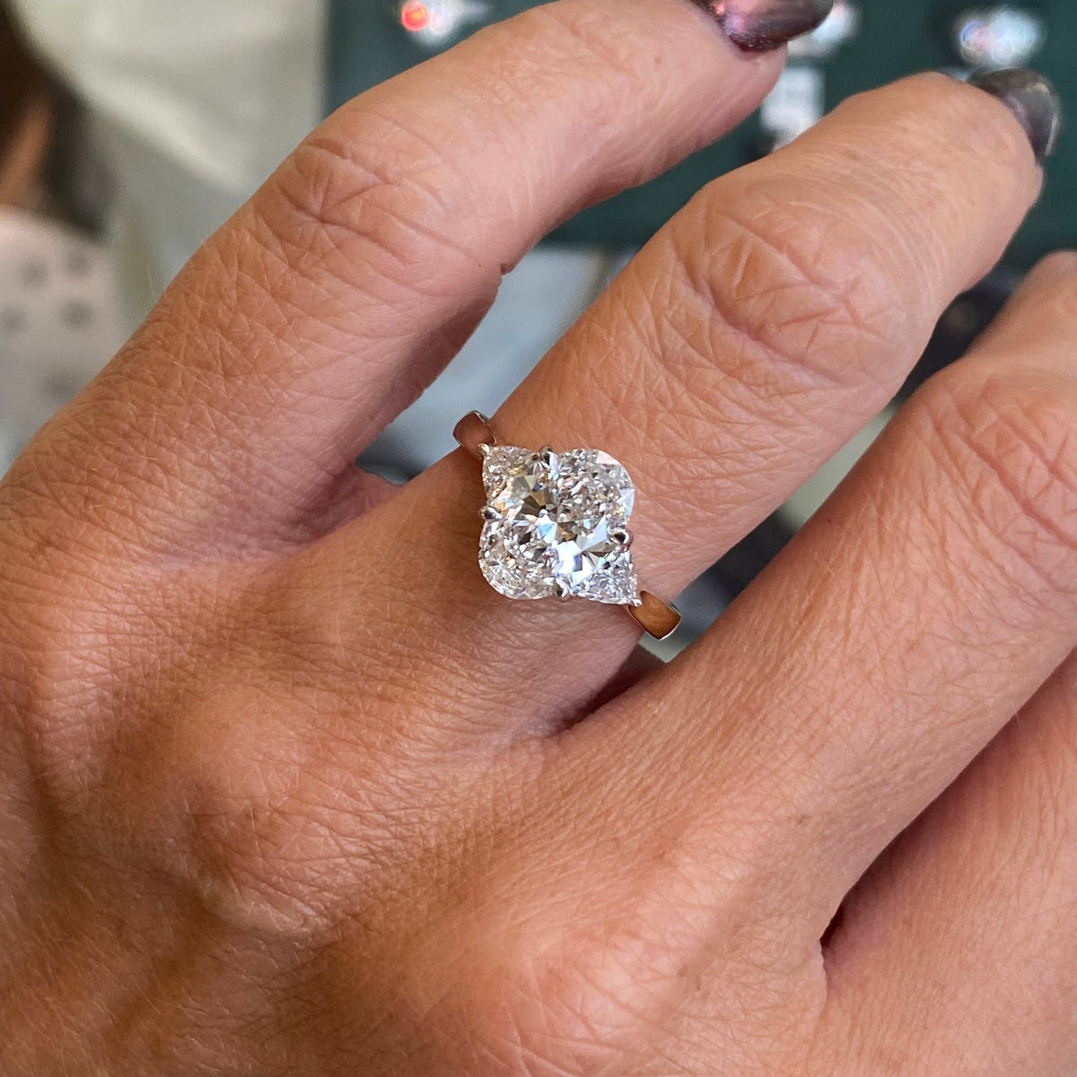 18ct Gold Trilogy Engagement Ring | Lab Certificated 2.55ct
