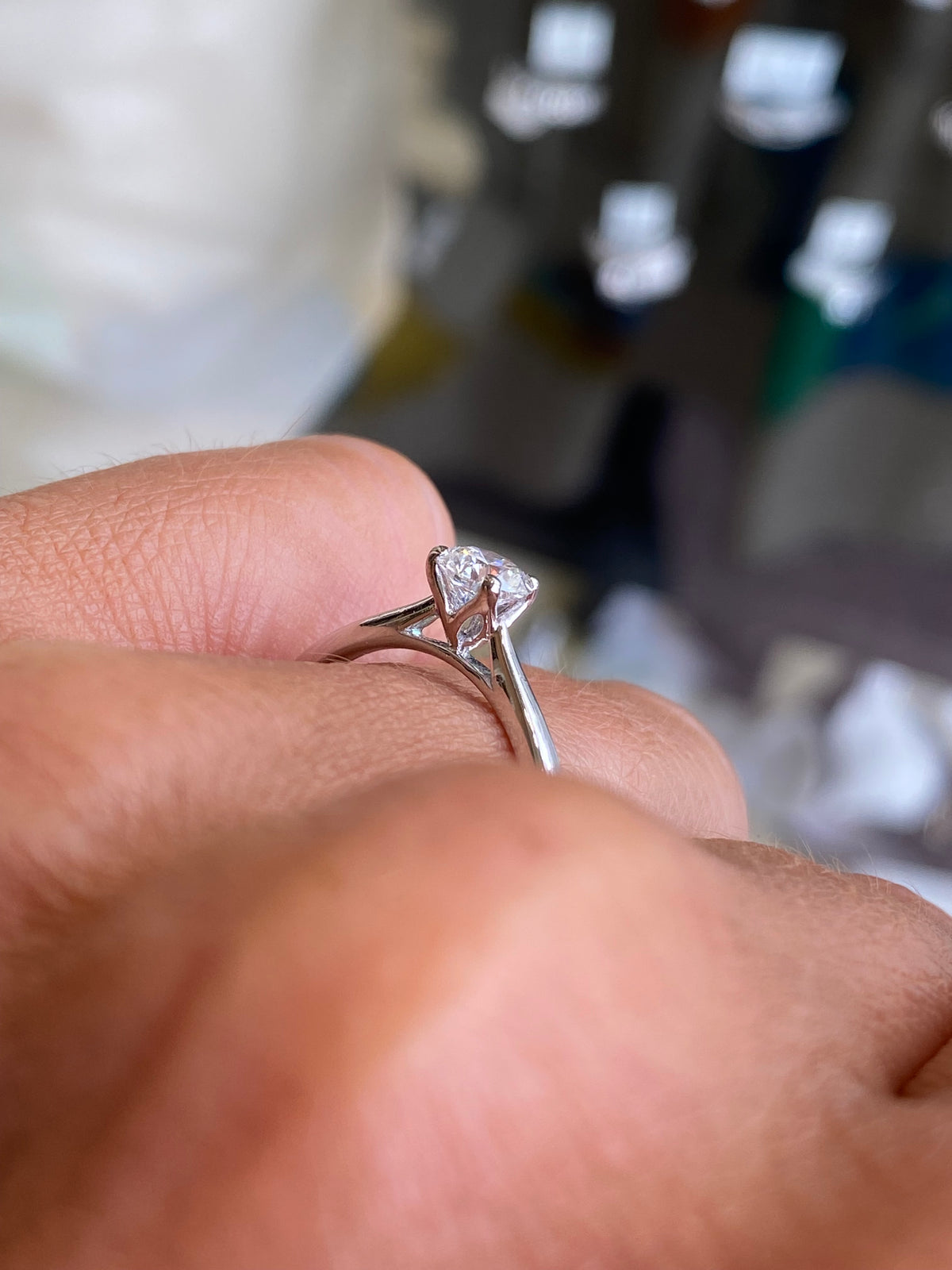 18ct White Gold Solitaire Engagement Ring | 0.50ct Certificated Lab Grown