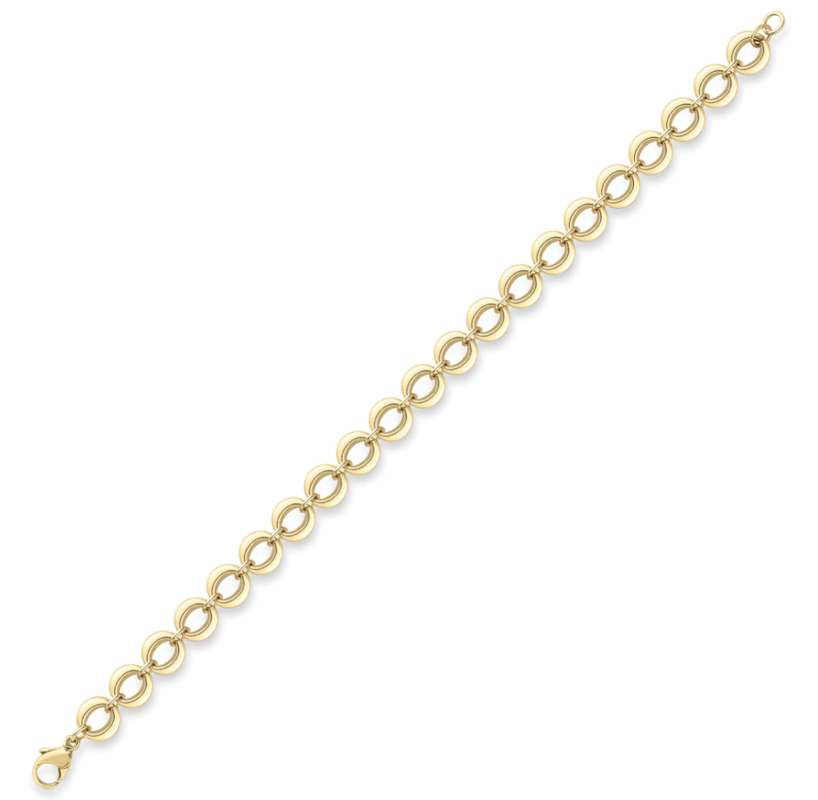 9ct Gold Round Link Bracelet - John Ross Jewellers