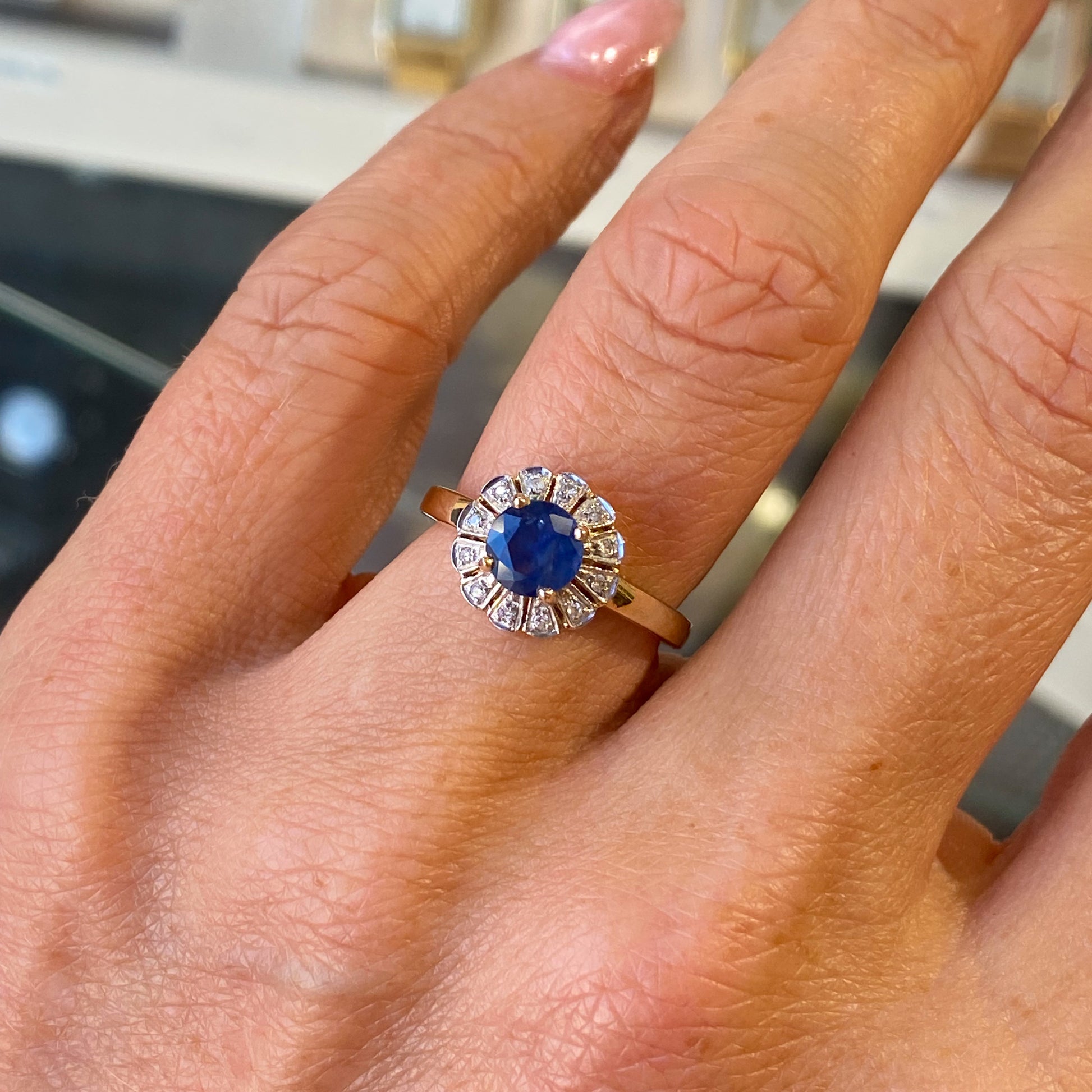 Prouds Sapphire And Diamond Ring 9ct Gold Sapphire Ring Prouds