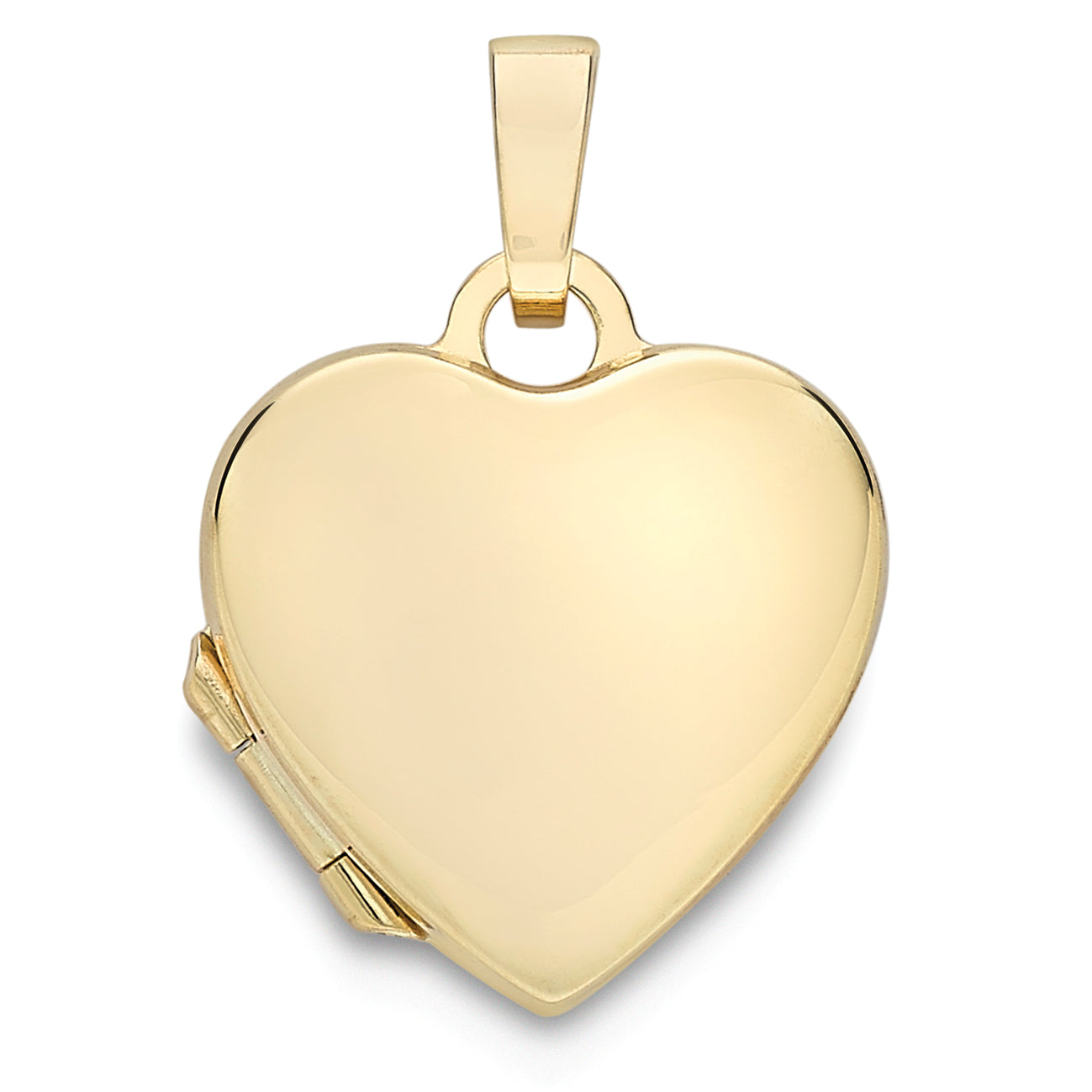 9ct Gold Simple Heart Locket and Chain | Medium - John Ross Jewellers
