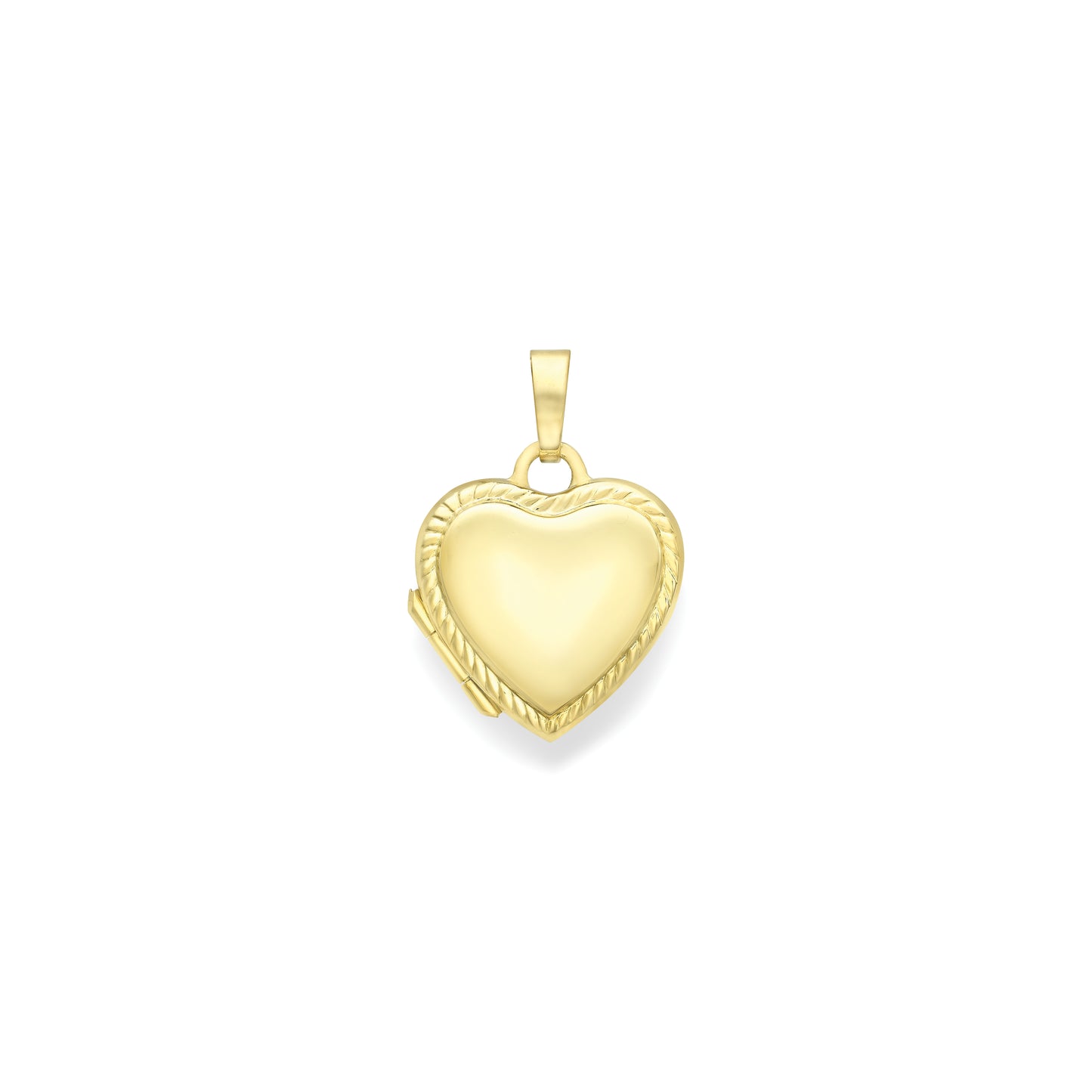 9ct Gold Heart Locket and Chain | Braided Edge - John Ross Jewellers