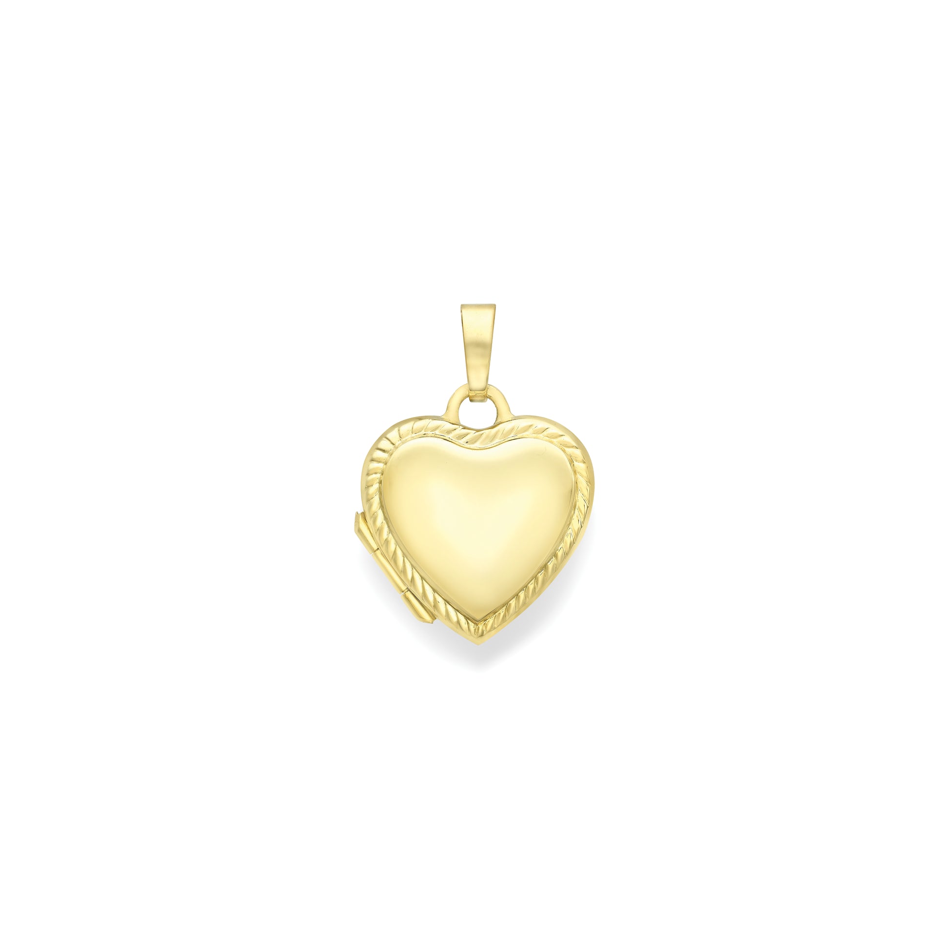 9ct Gold Heart Locket and Chain | Braided Edge - John Ross Jewellers