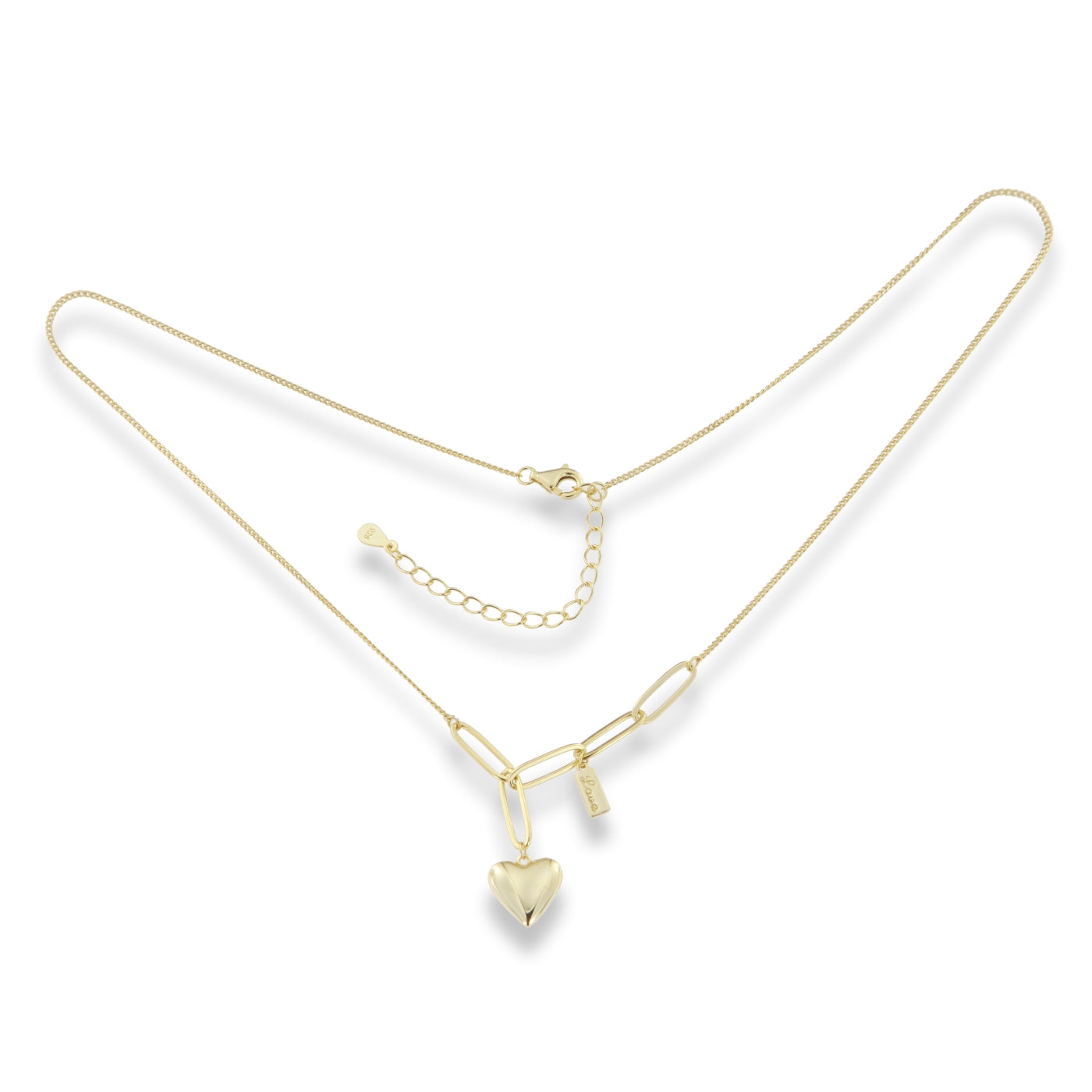 Sunshine Puffed Heart Necklace - John Ross Jewellers