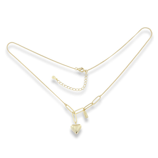 Sunshine Puffed Heart Necklace - John Ross Jewellers
