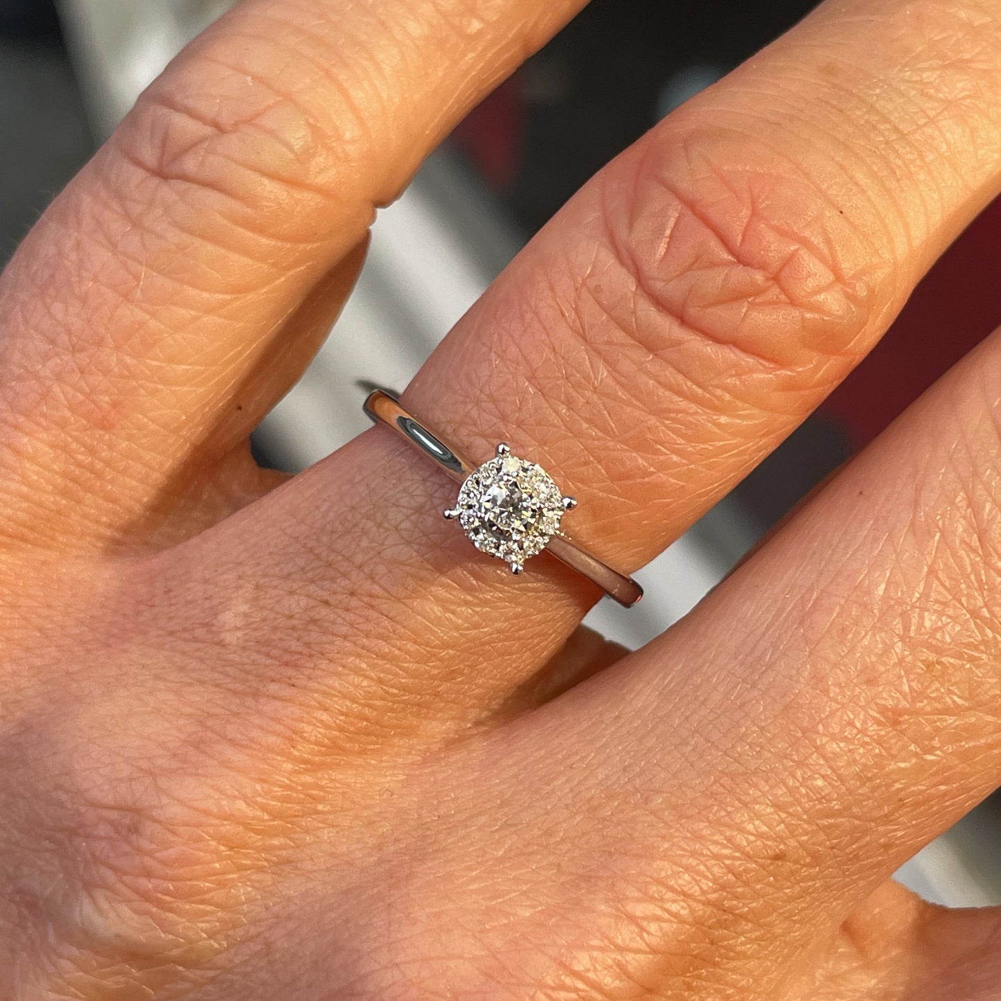 9ct White Gold Diamond Solitaire Engagement Ring | 0.09ct - John Ross Jewellers