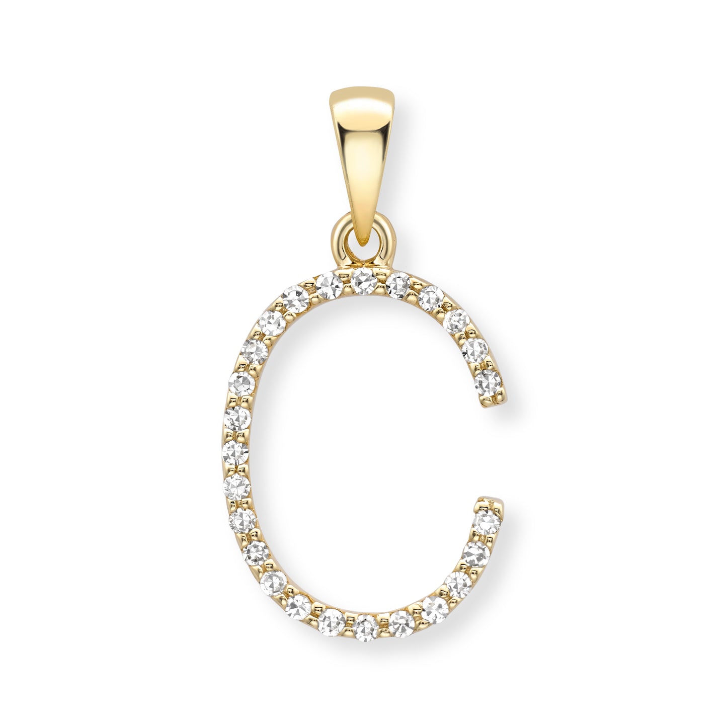 9ct Gold Diamond Set Letter Necklace - John Ross Jewellers