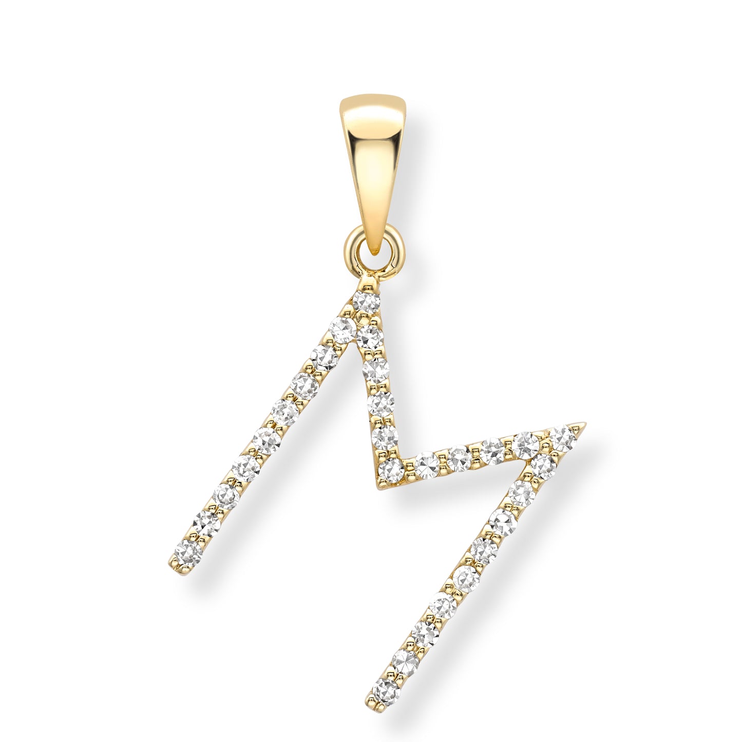 9ct Gold Diamond Set Letter Necklace - John Ross Jewellers