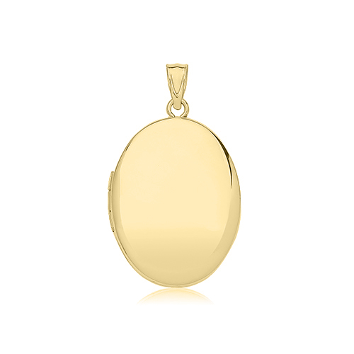 9ct Gold Oval Locket Necklace | Medium