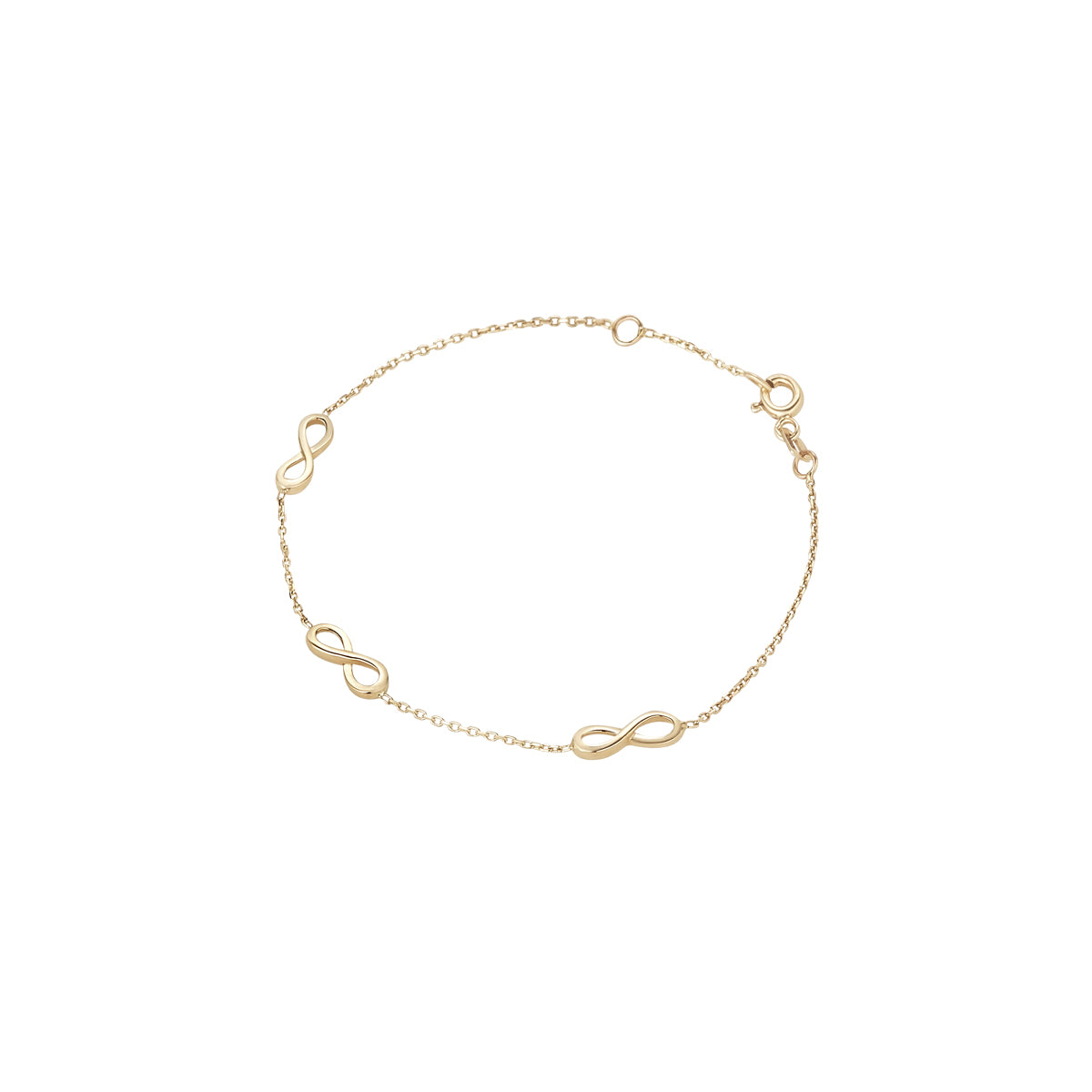 9ct Gold Delicate Infinity Bracelet