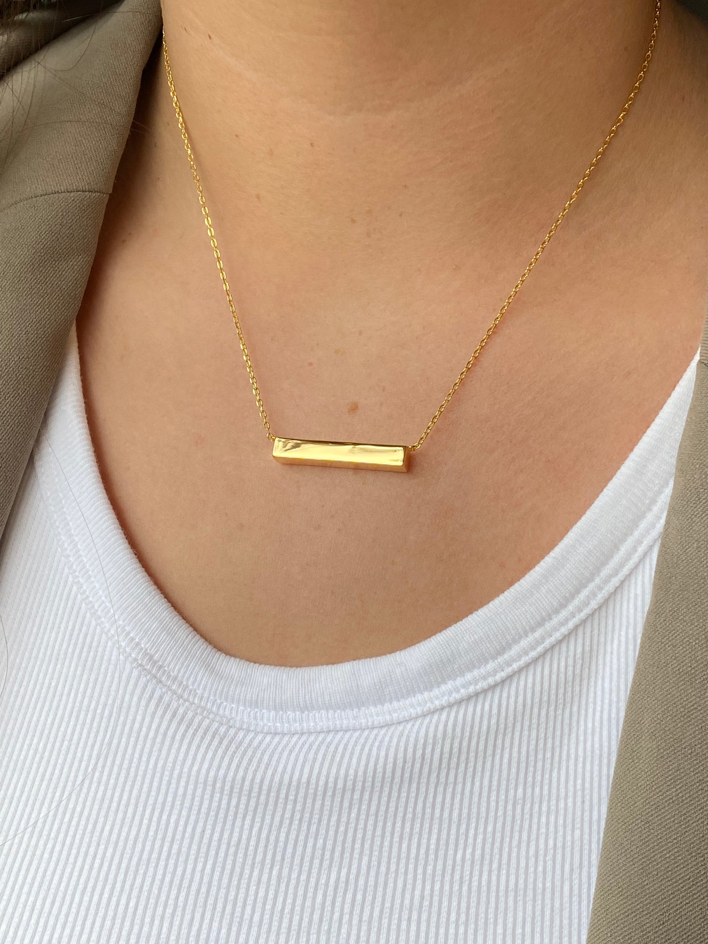 Sunshine 3D Horizontal Bar Necklace - John Ross Jewellers
