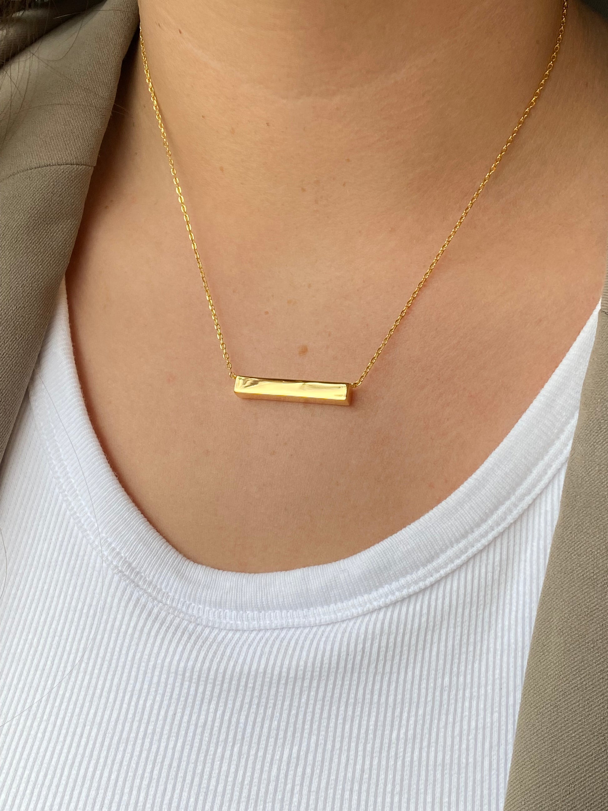 Sunshine 3D Horizontal Bar Necklace - John Ross Jewellers