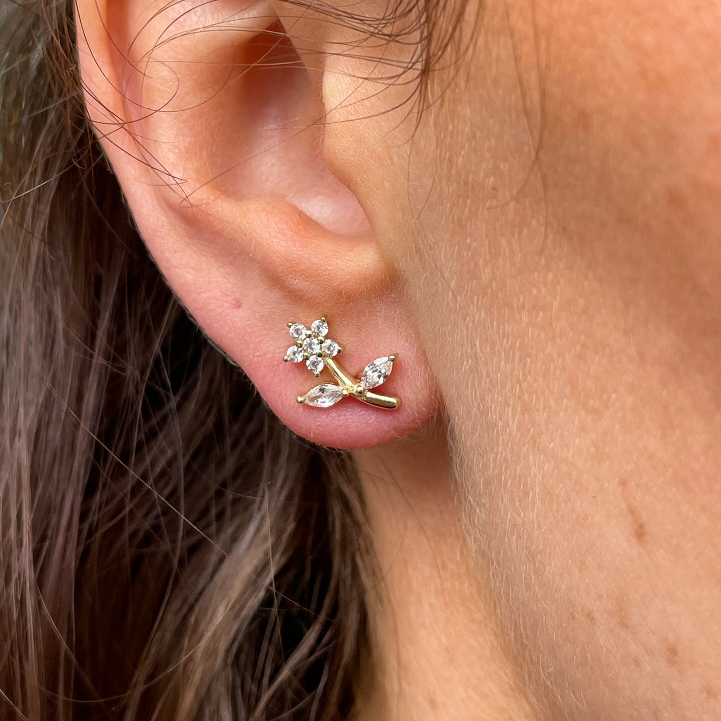 Sunshine CZ Flower Stud Earrings - John Ross Jewellers