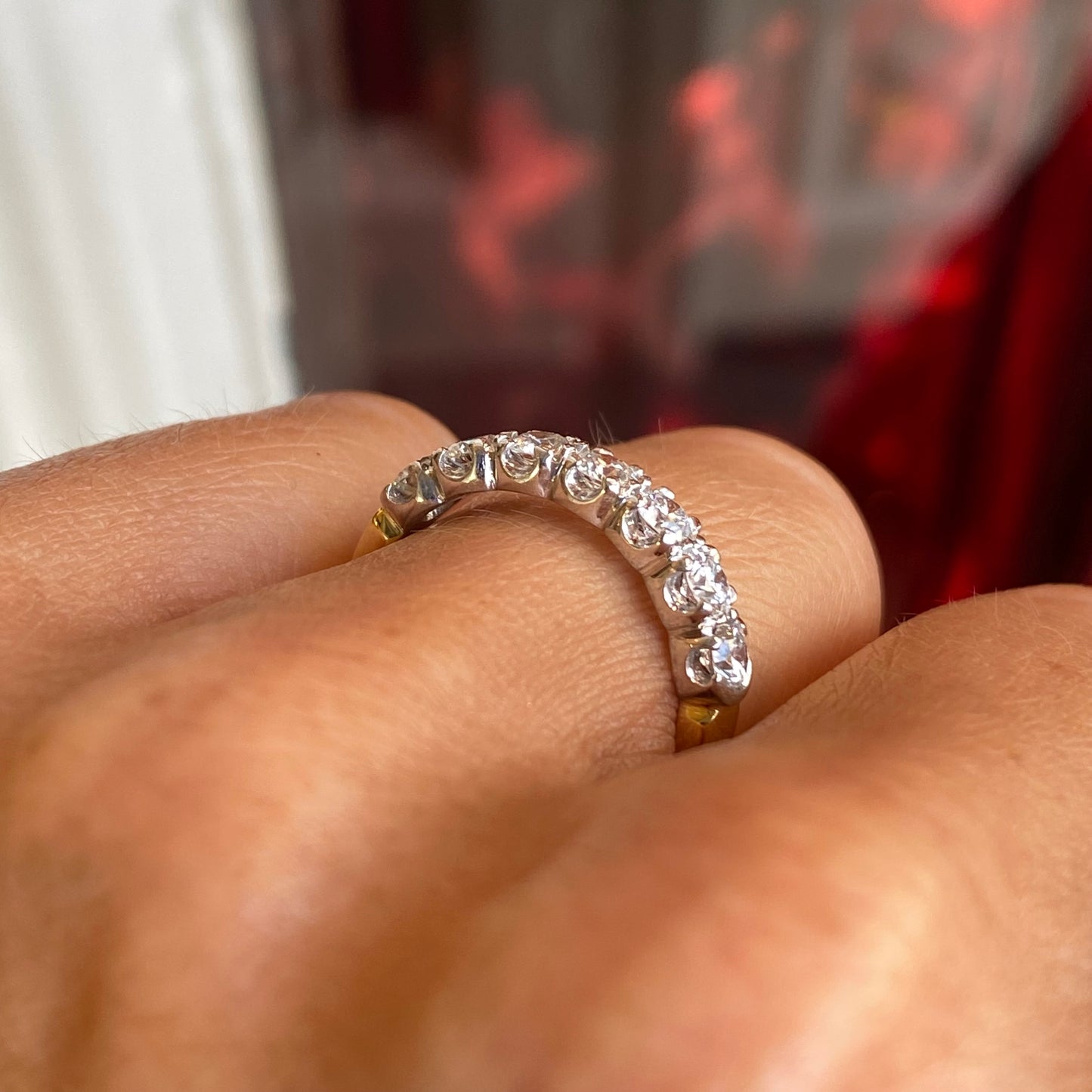 18ct Gold Seven Stone Diamond Eternity Ring | 0.90ct - John Ross Jewellers