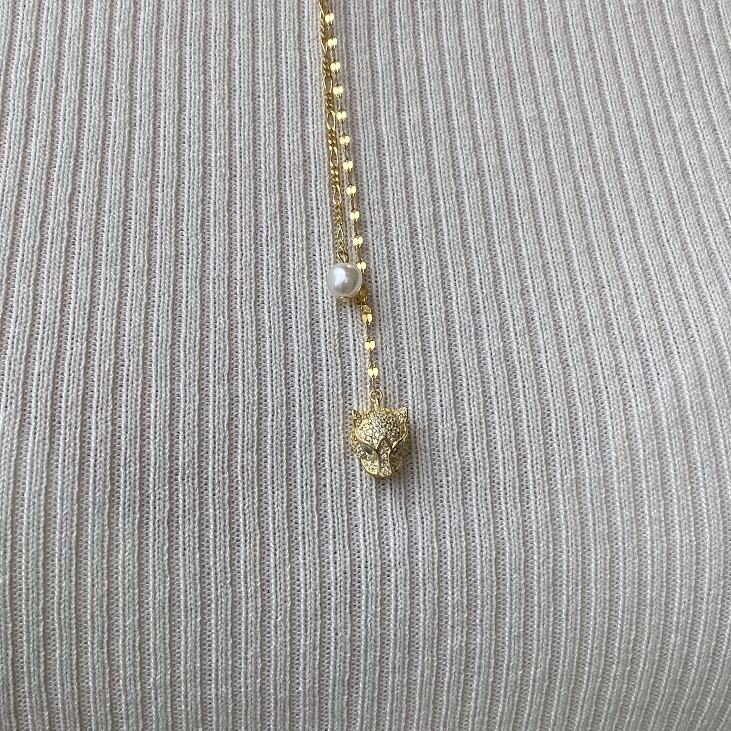 Sunshine CZ Panther Drop Necklace | 40+5cm - John Ross Jewellers