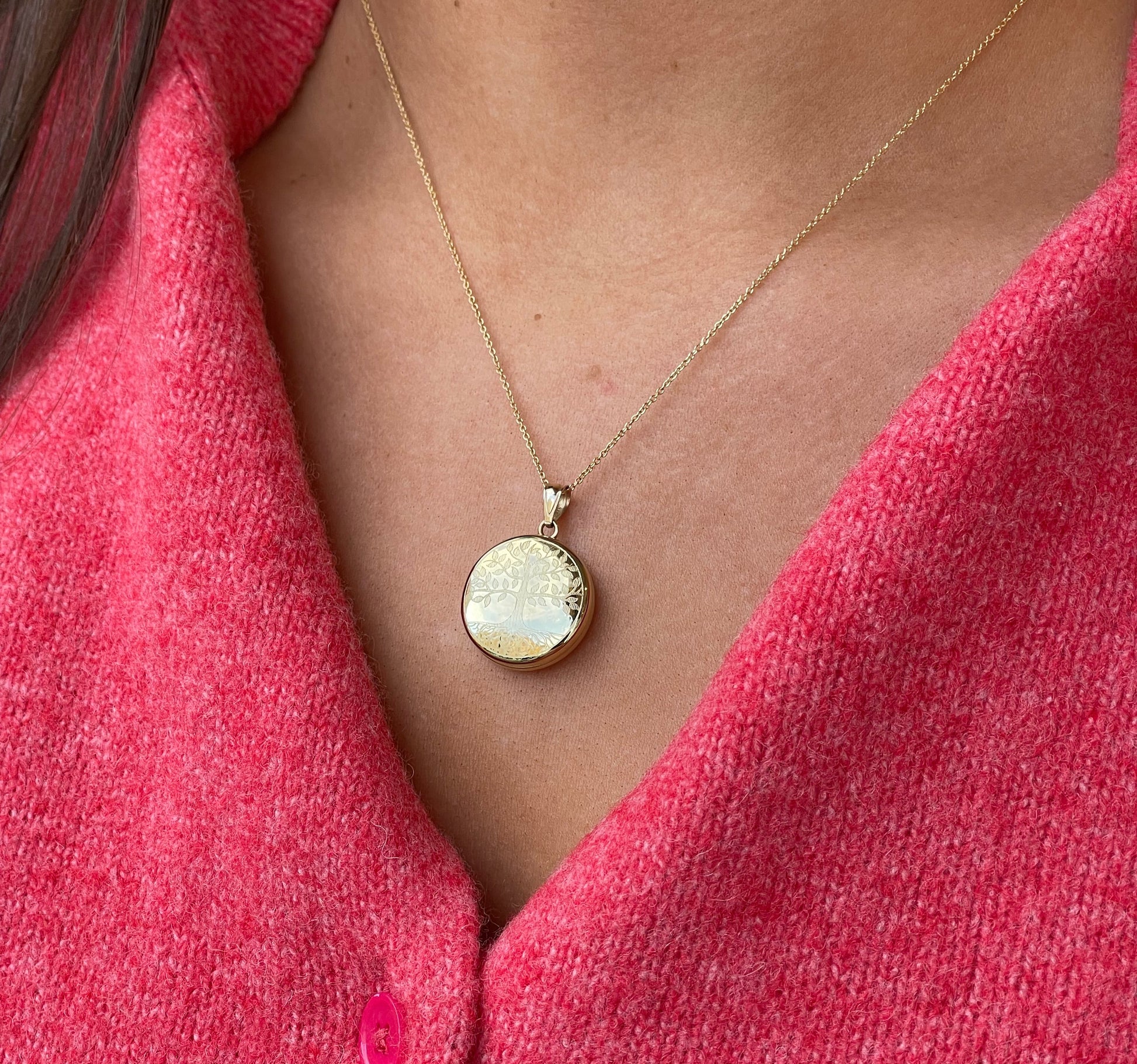 9ct Gold Tree Of Life Locket Necklace - John Ross Jewellers