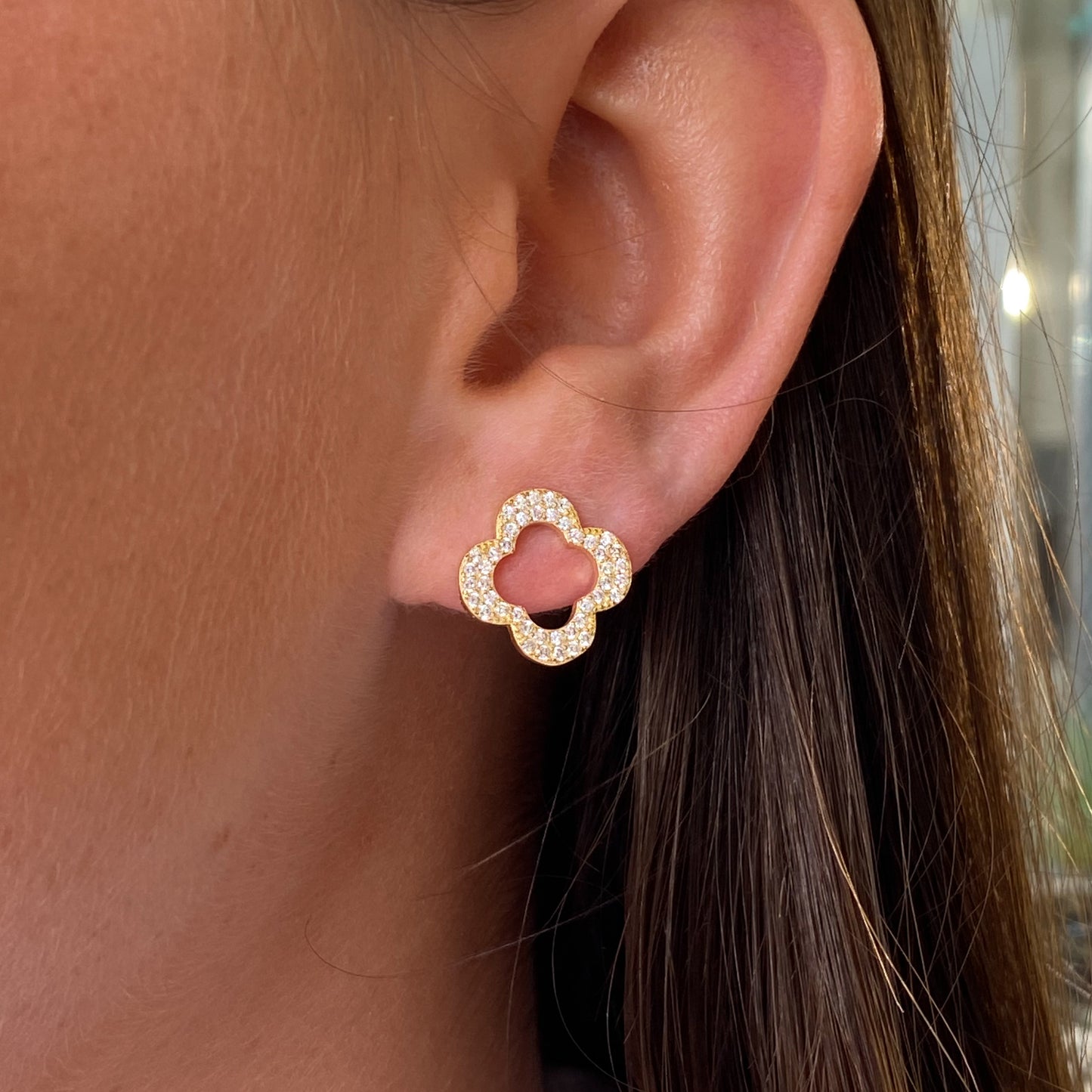 Sunshine CZ Earring & Necklace Set | Quatrefoil - John Ross Jewellers