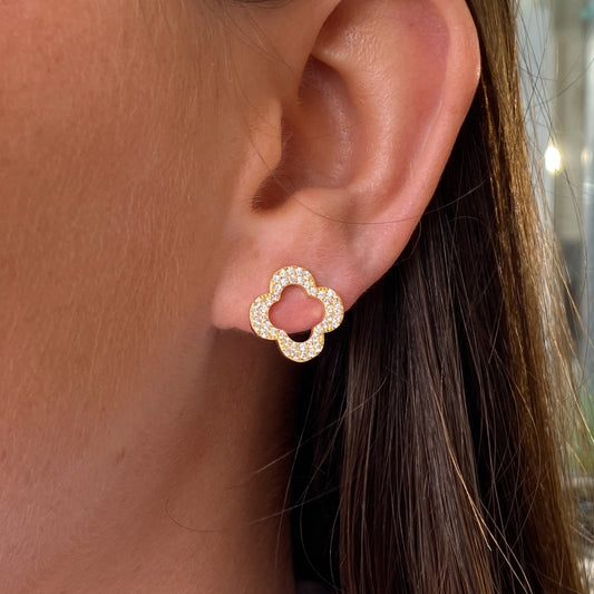 Sunshine CZ Earring & Necklace Set | Quatrefoil - John Ross Jewellers