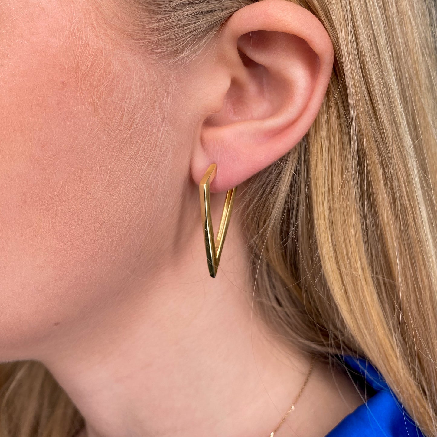 Sunshine Pointed Hoop Earrings | 34mm - John Ross Jewellers