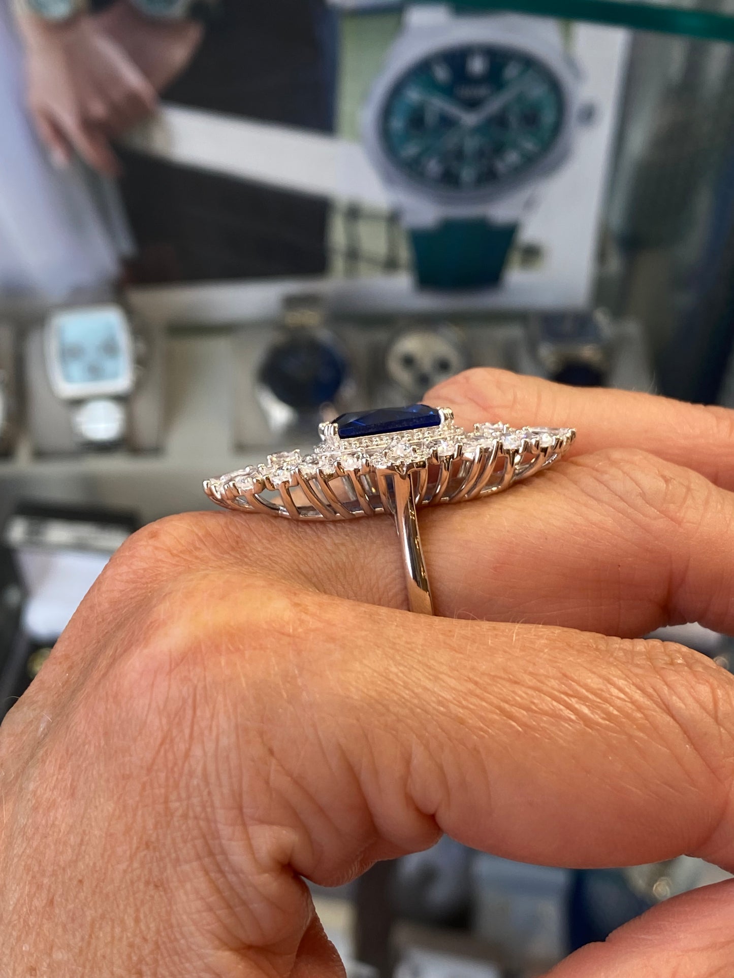 Silver Sapphire CZ Dream Ring - John Ross Jewellers